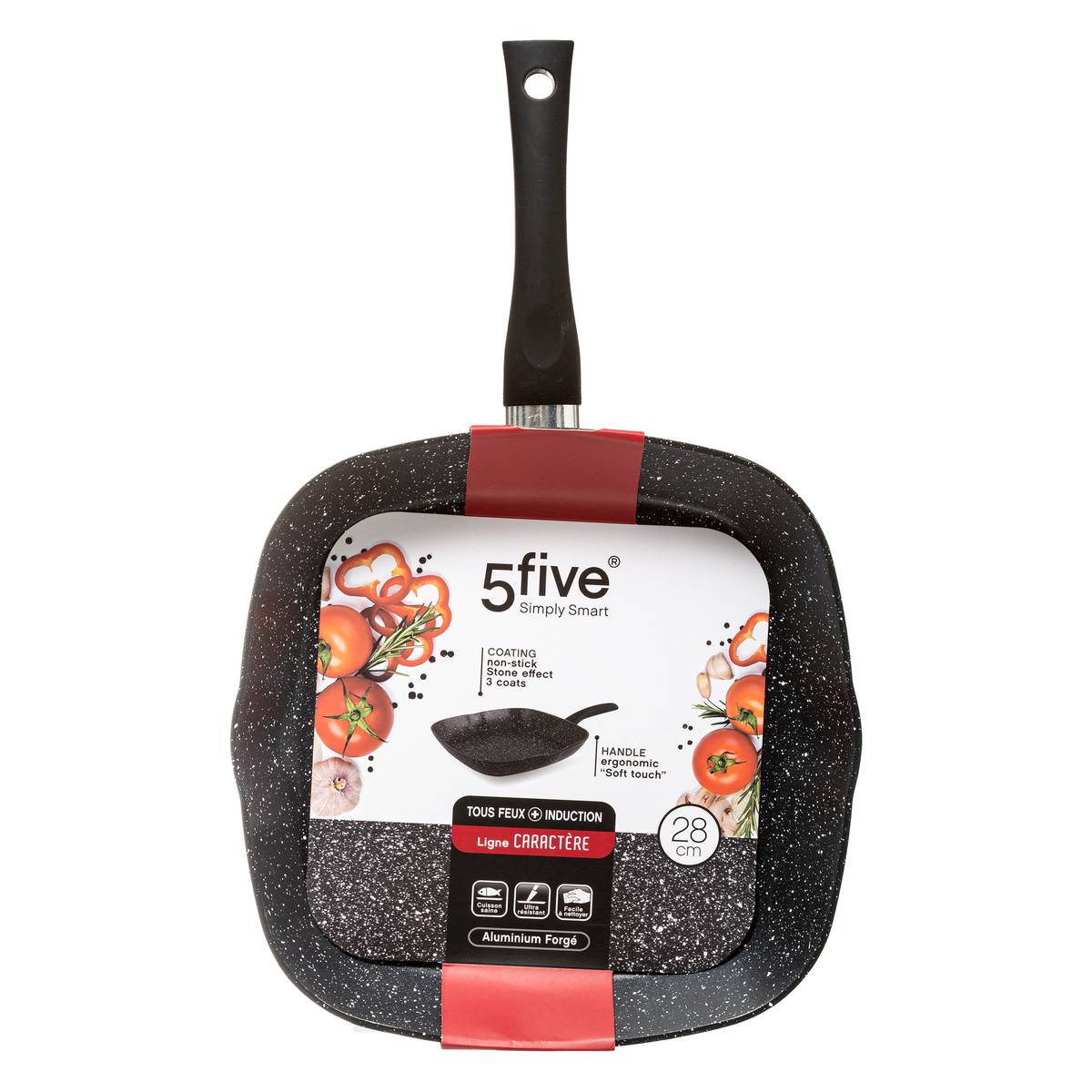 Gril en aluminium forgé CARACTÈRE noir, 5FIVE SIMPLY SMART