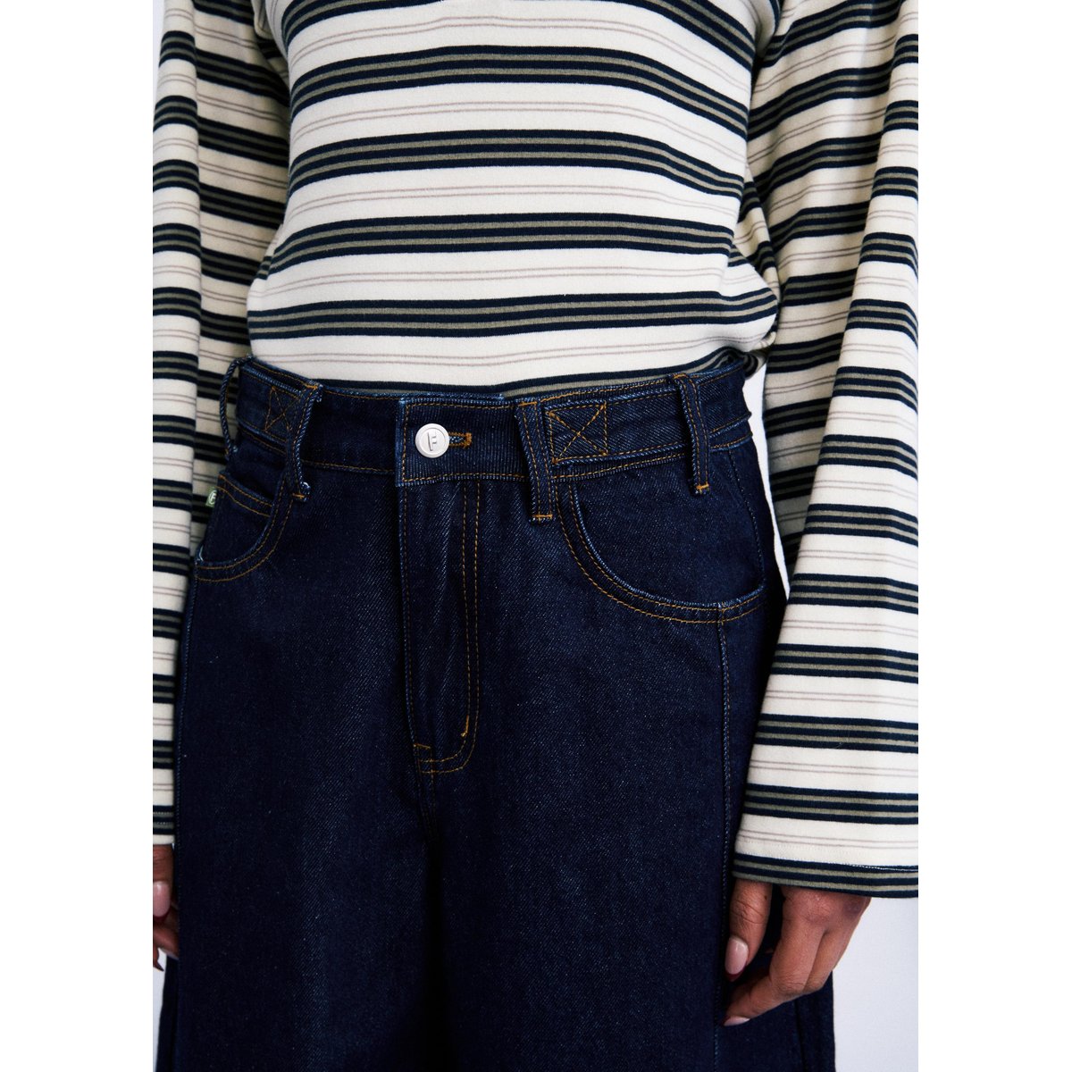 Jean Nami en coton NAMI bleu marine, FRNCH