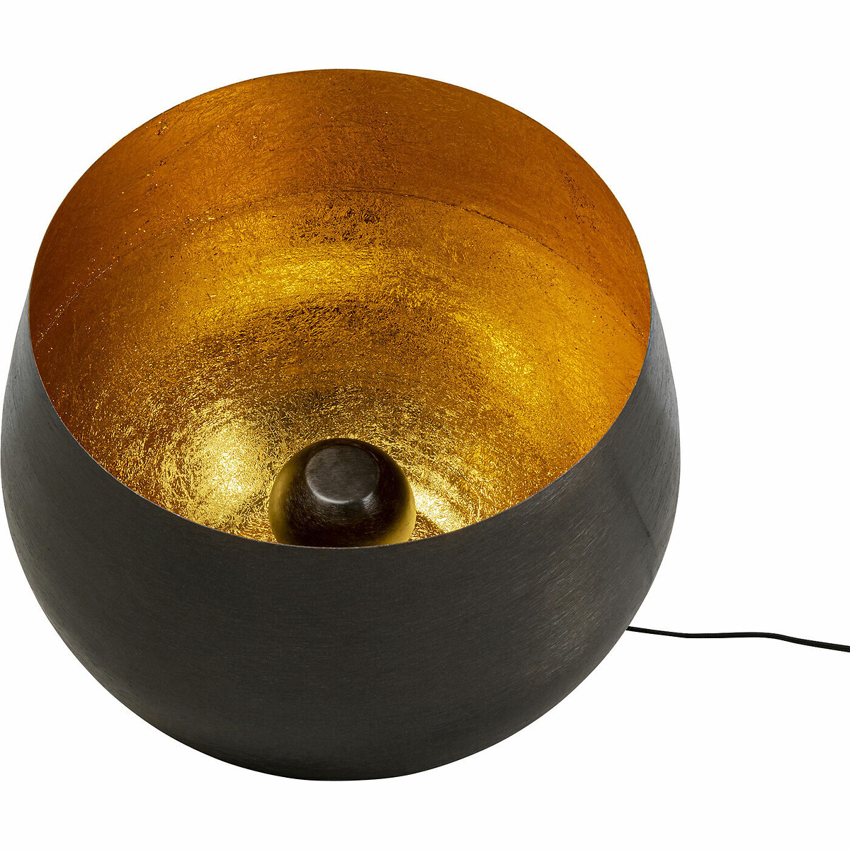 Lampe de sol Apollon Smooth noir Ø50cm doré, KARE DESIGN