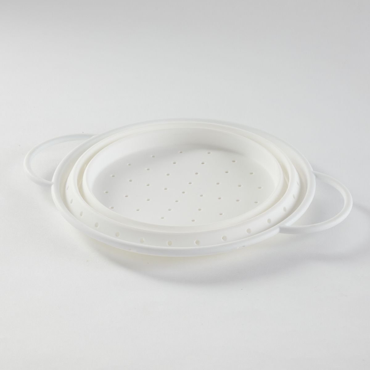 Passoir pliable en silicone avec poignées KITCHEN blanc, UTILITY