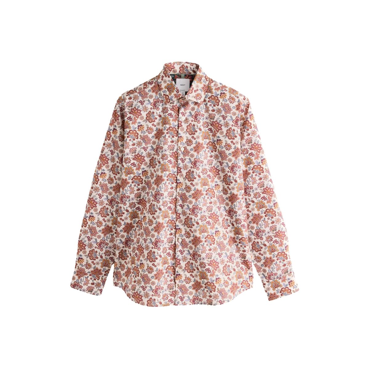 Chemise standard en coton à manches longues rouge bordeaux, NEXT