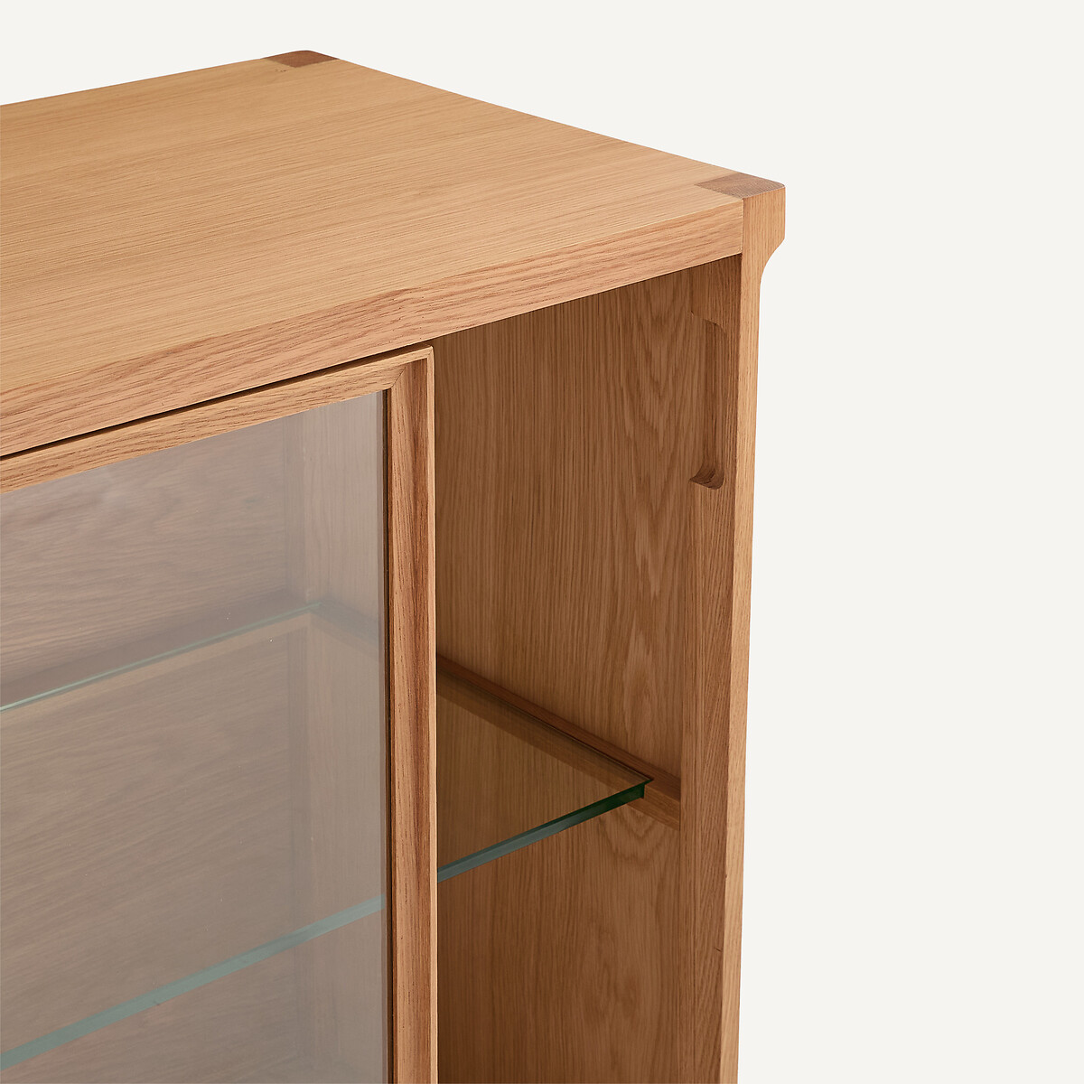 Aparador de vitrina, roble y chapa de madera, IÉNA, diseño de Emmanuel Gallina roble natural, AM.PM X EMMANUEL GALLINA