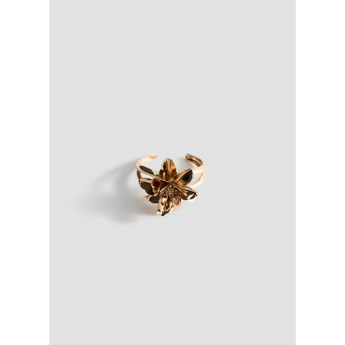 Bracelet rigide floral or, MANGO