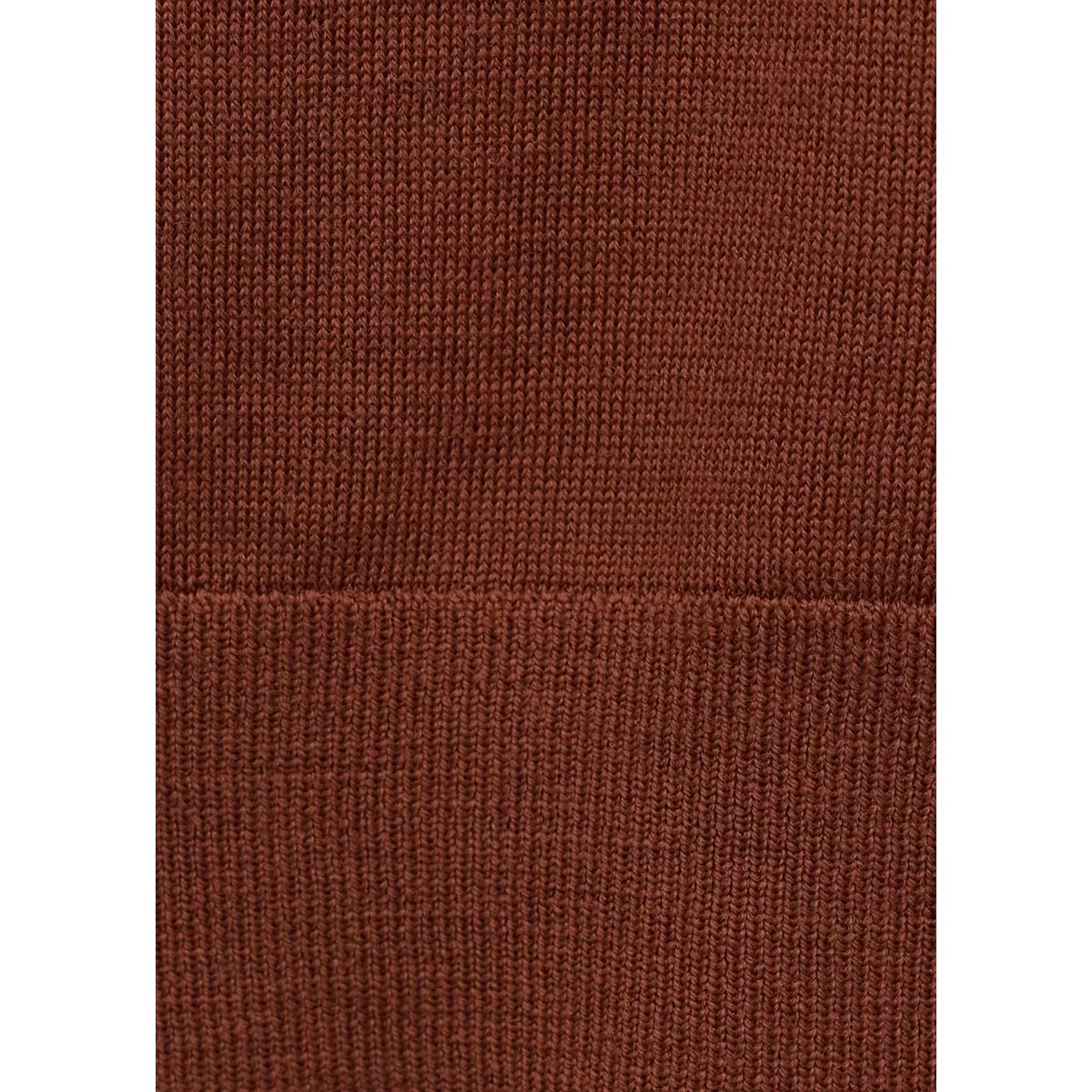 Pull-over 100 % laine col rond rouge-orangé, MANGO