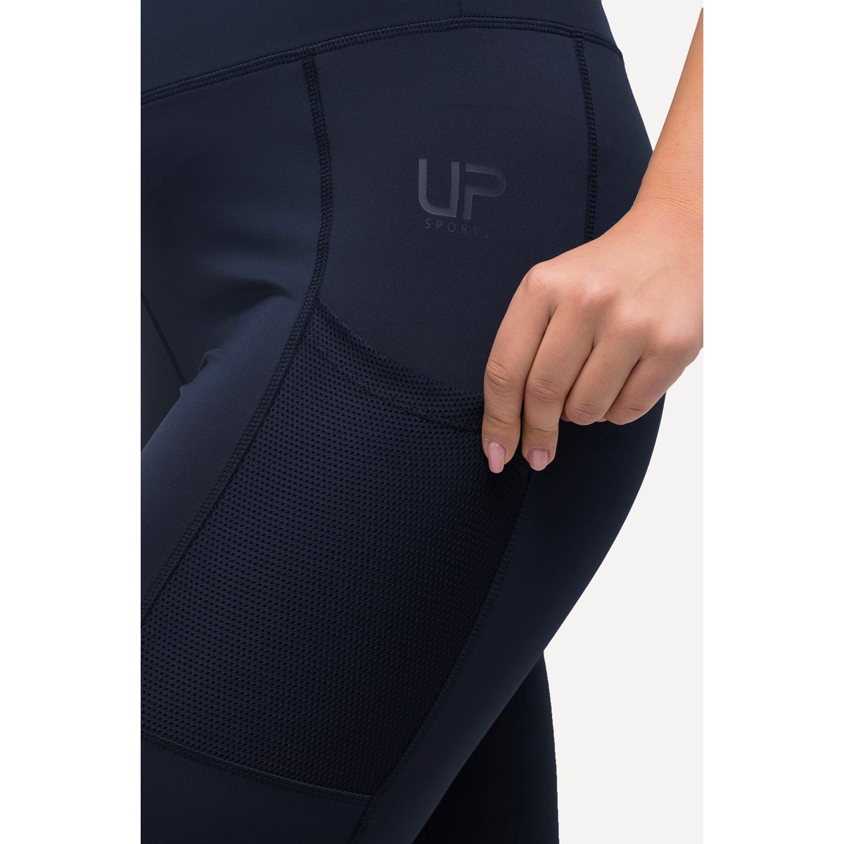 Legging 3/4 taille haute, longueur mollet marine, ULLA POPKEN