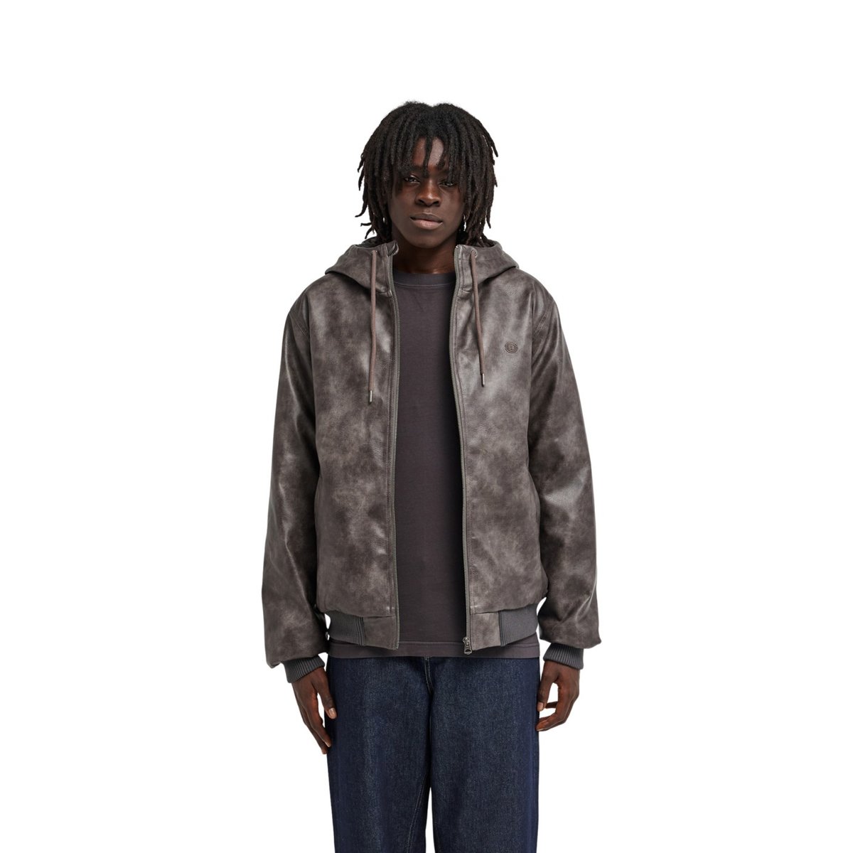 Veste bomber HOODED BOMBER JACKET marron marble off black, ELEMENT