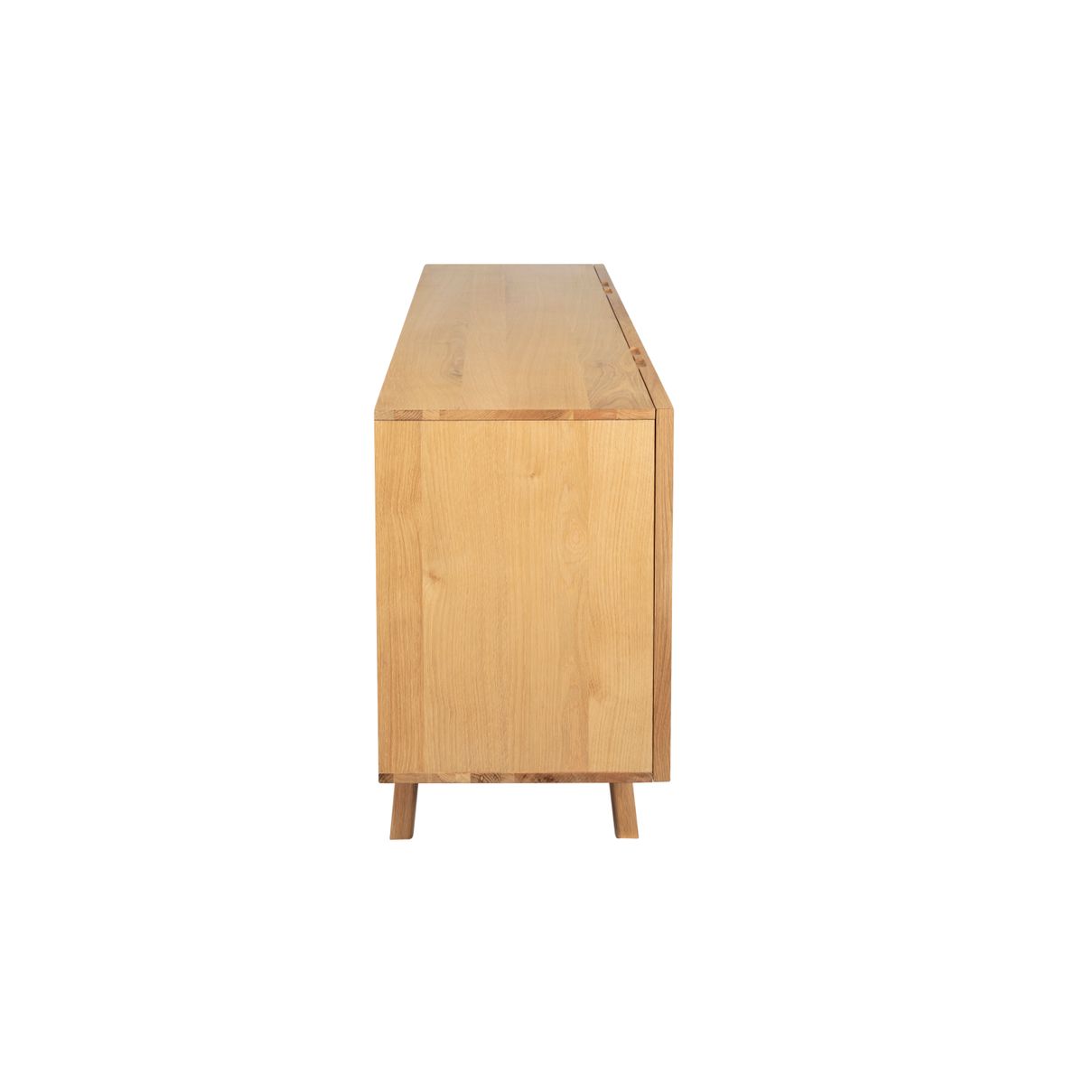Meuble bas 4 portes chêne naturel, ZAGO