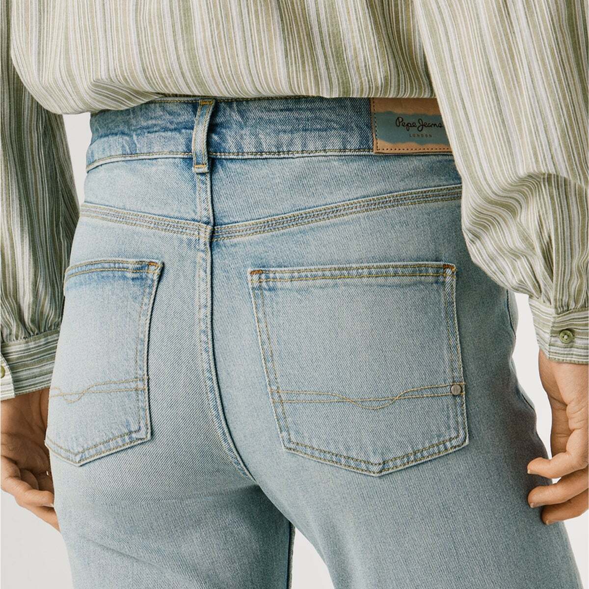 Jaimy - Jean Coupe Large, Taille Haute 13oz bleu confort extensible, PEPE JEANS