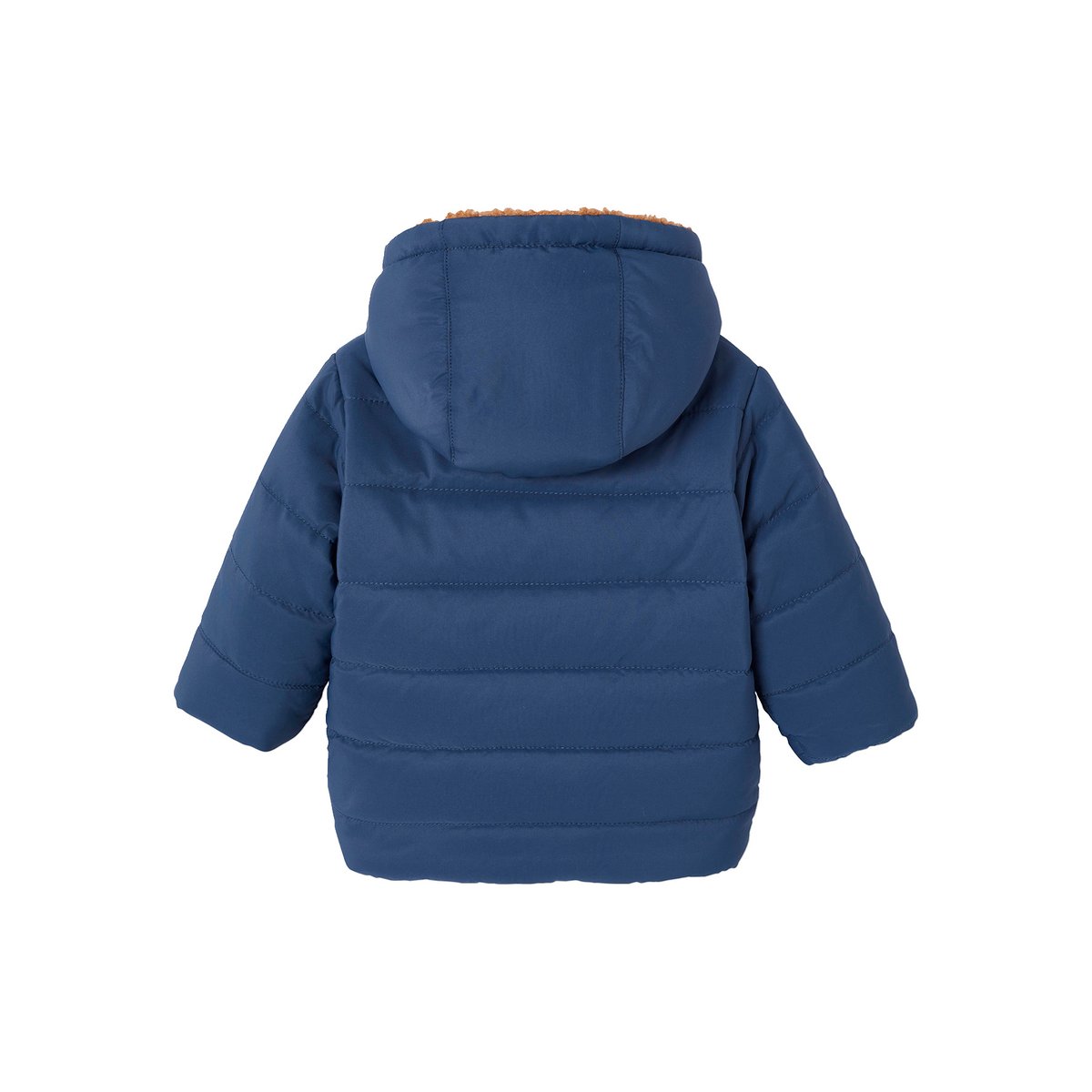 Doudoune à capuche bébé réversible marine, VERTBAUDET