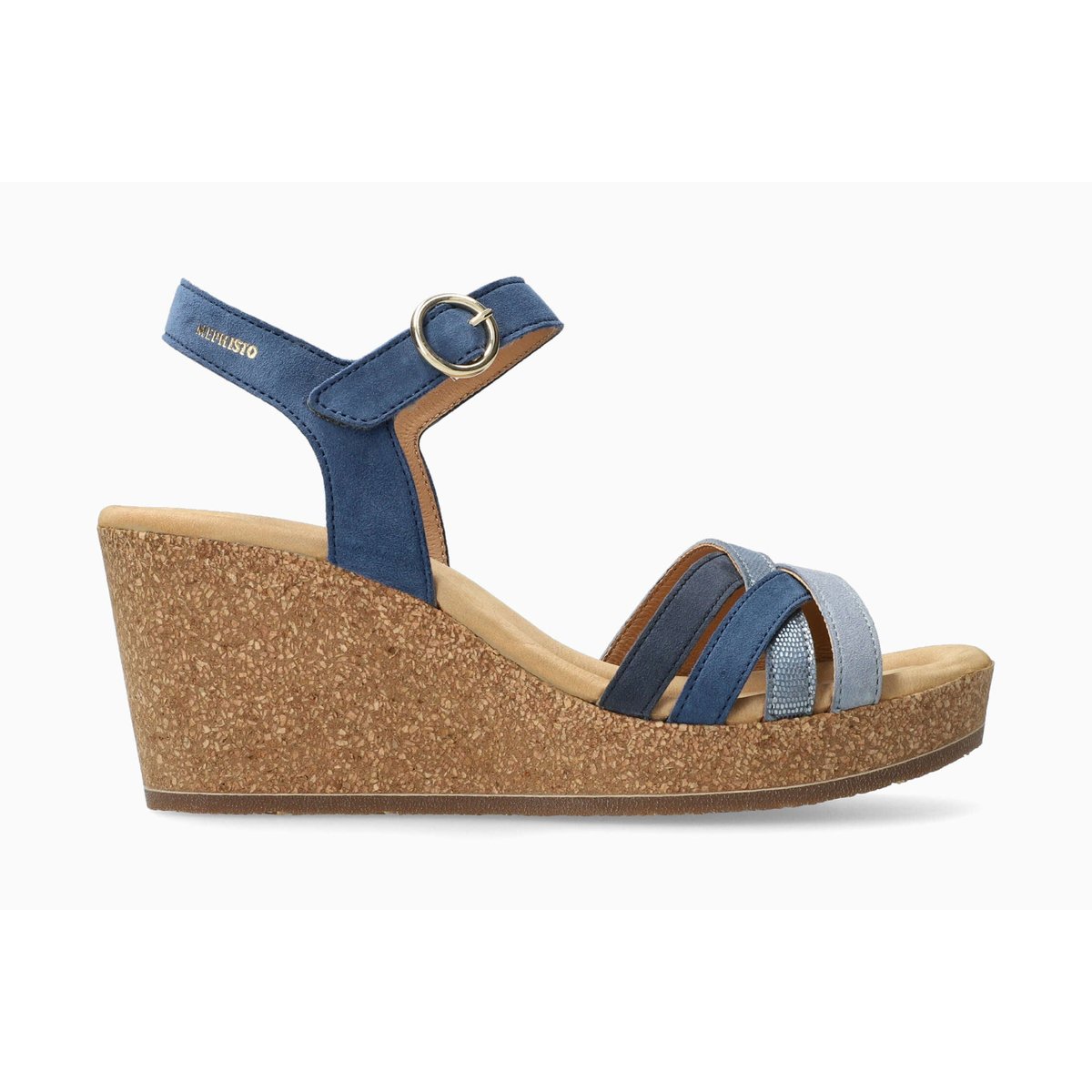 Sandales en cuir NIAGARA bleu sea blue p5149, MEPHISTO