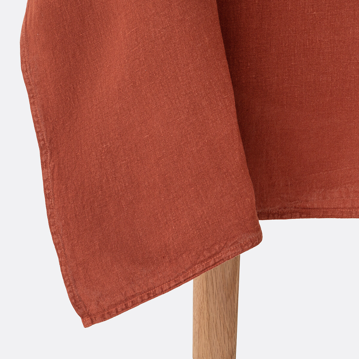 Tafelkleed in gewassen linnen, Victorine pepper, LA REDOUTE INTERIEURS