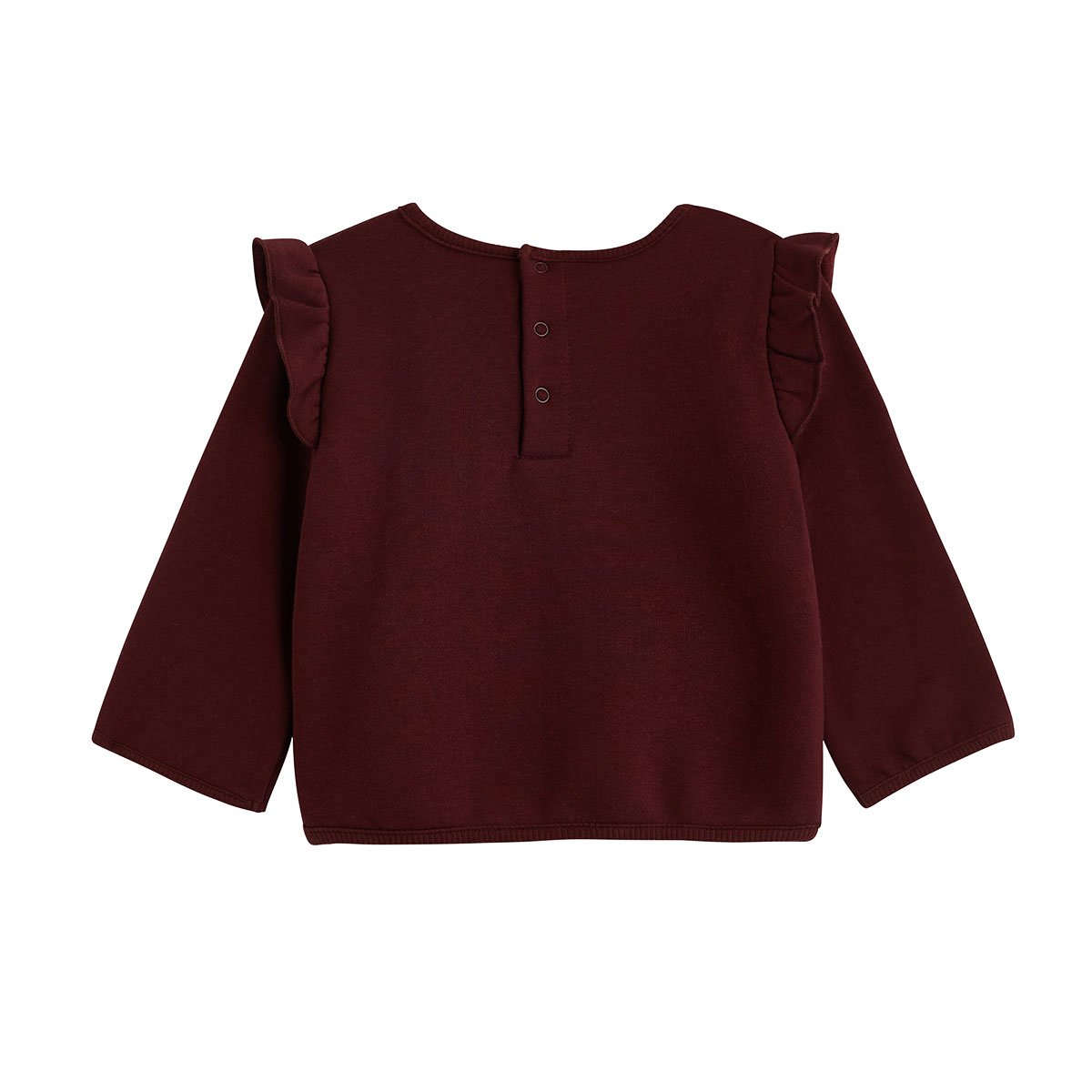 Ensemble bébé sweat et pantalon en molleton Aimée bordeaux, PETIT BEGUIN