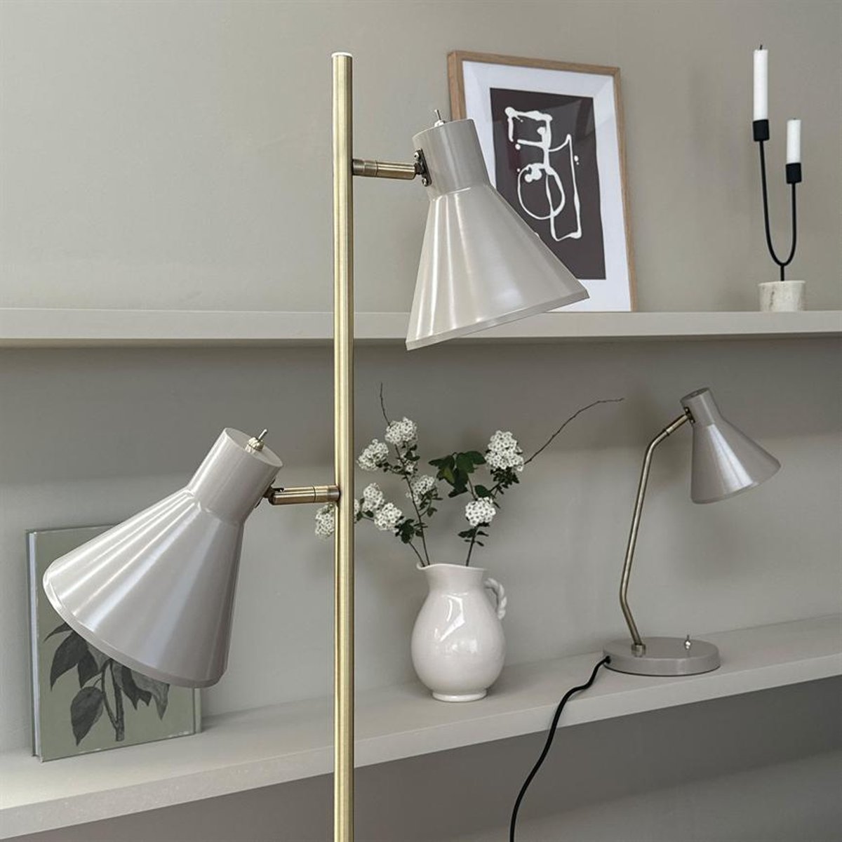 Lampadaire en Métal, vert menthe SLEEP marron, DYBERG LARSEN