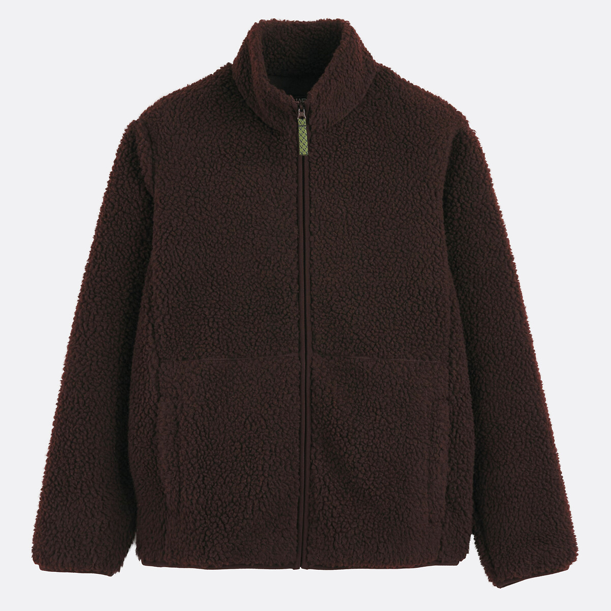 Chaqueta corta de borreguito con cuello alto, de entretiempo marrón, LA REDOUTE COLLECTIONS