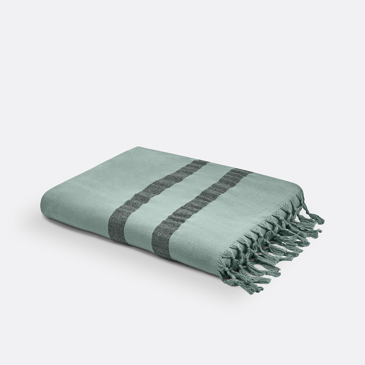 Fouta XL coton bio, doublée éponge Antalya céladon, LA REDOUTE INTERIEURS
