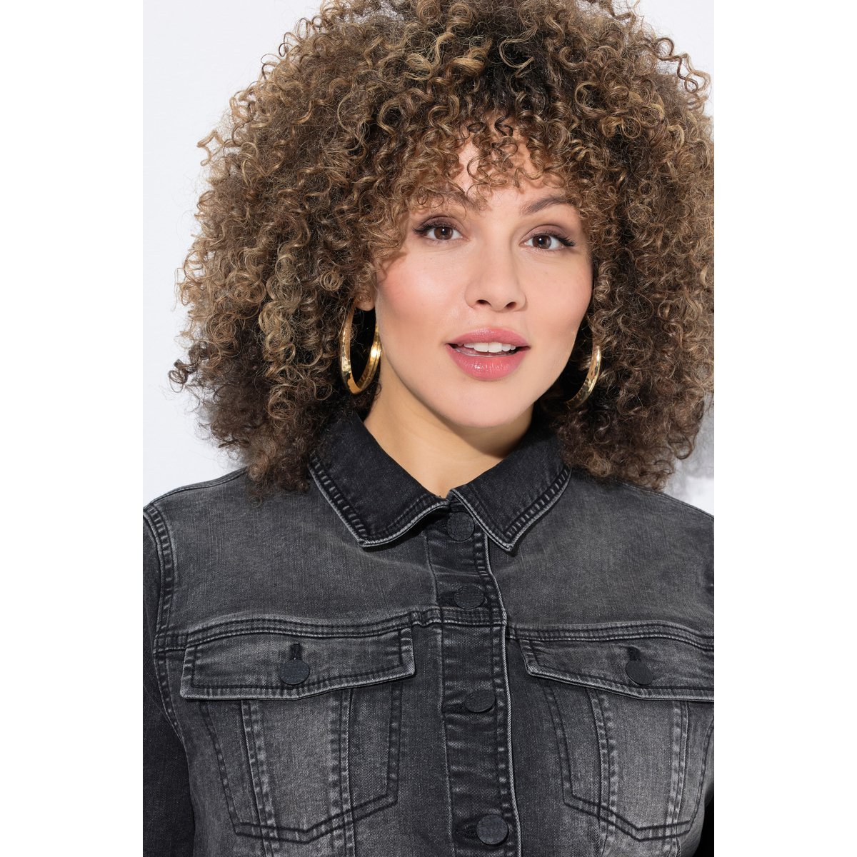 Veste en jean à franges noir, ULLA POPKEN