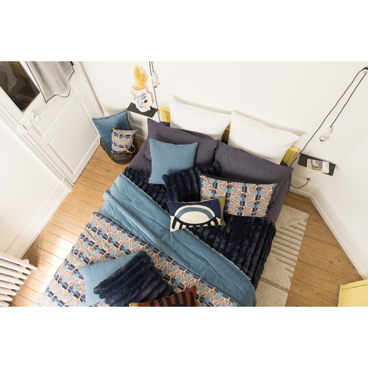 Housse de couette Linco marine, VIVARAISE