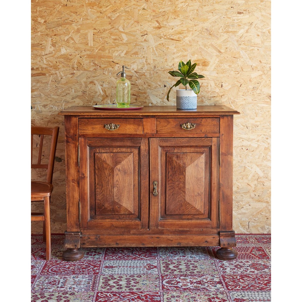 Buffet en bois Gilbert N°1554 - Bon état bois foncé, DEBONGOUT