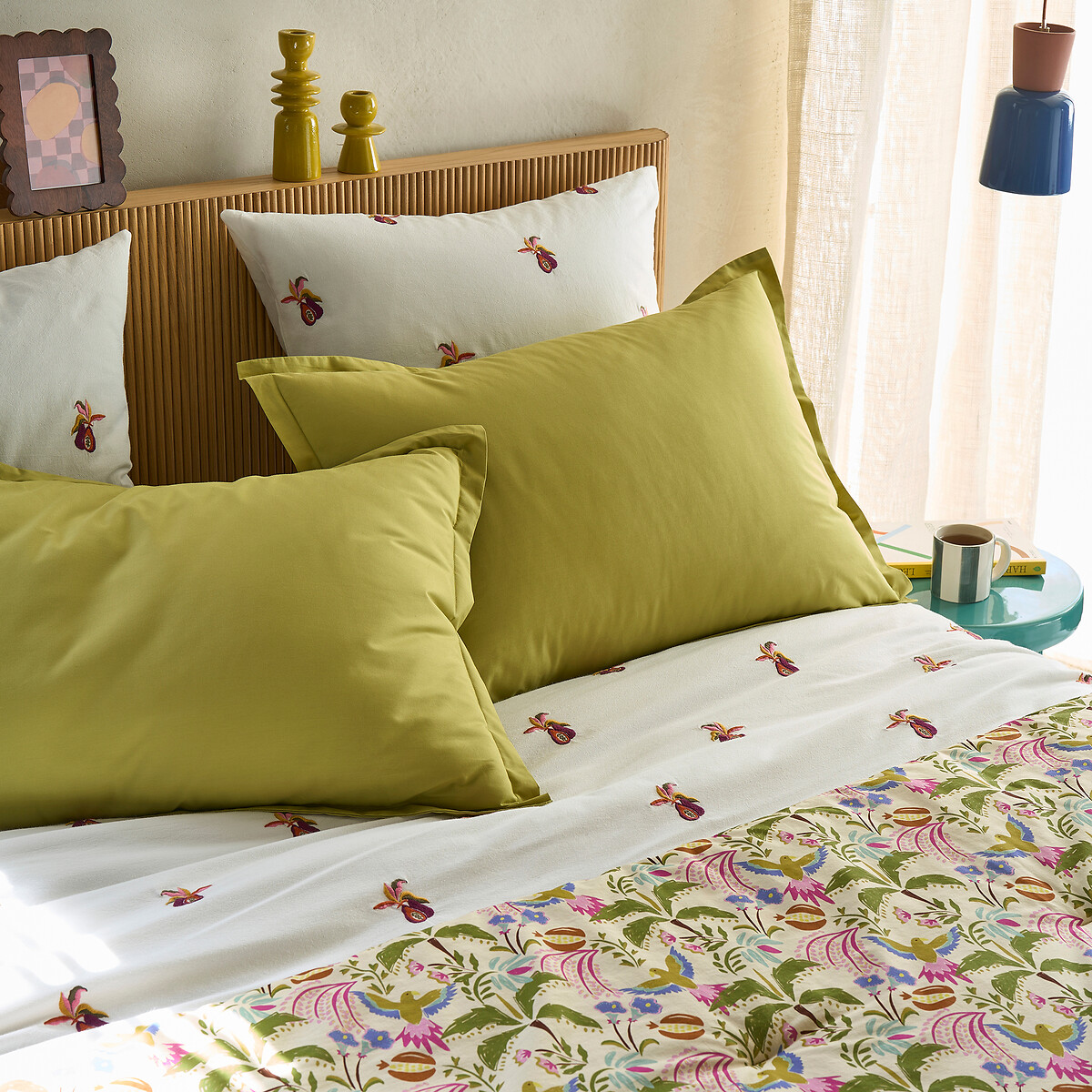 Funda de almohada de algodón percal, 200 hilos, Scenario macha, LA REDOUTE INTERIEURS