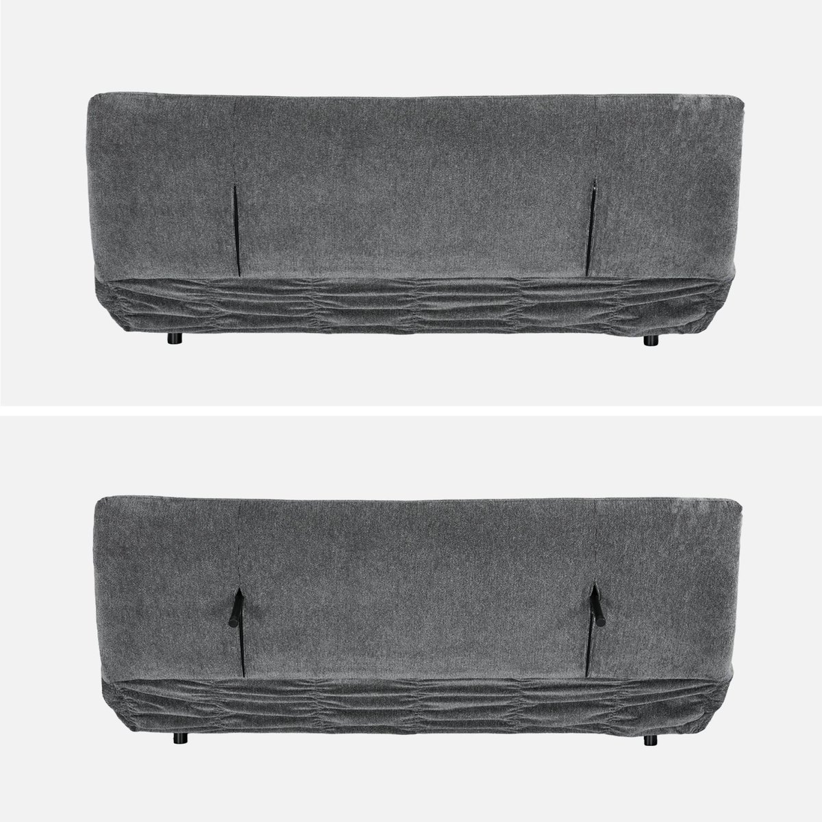 Banquette convertible tissu chenille 3 places KLIK gris, SWEEEK