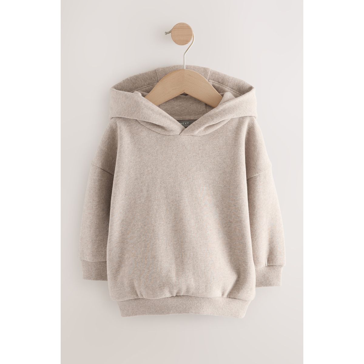 Sweat à capuche doux avoine marl, NEXT
