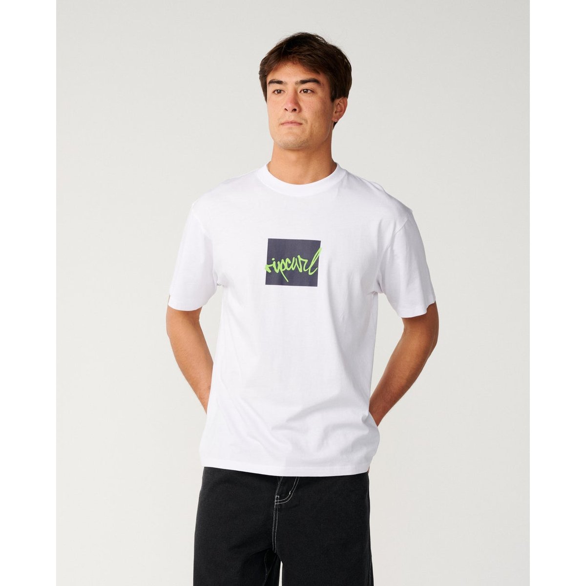 T-shirt Loose RIP SCRIPT ICON blanc, RIP CURL
