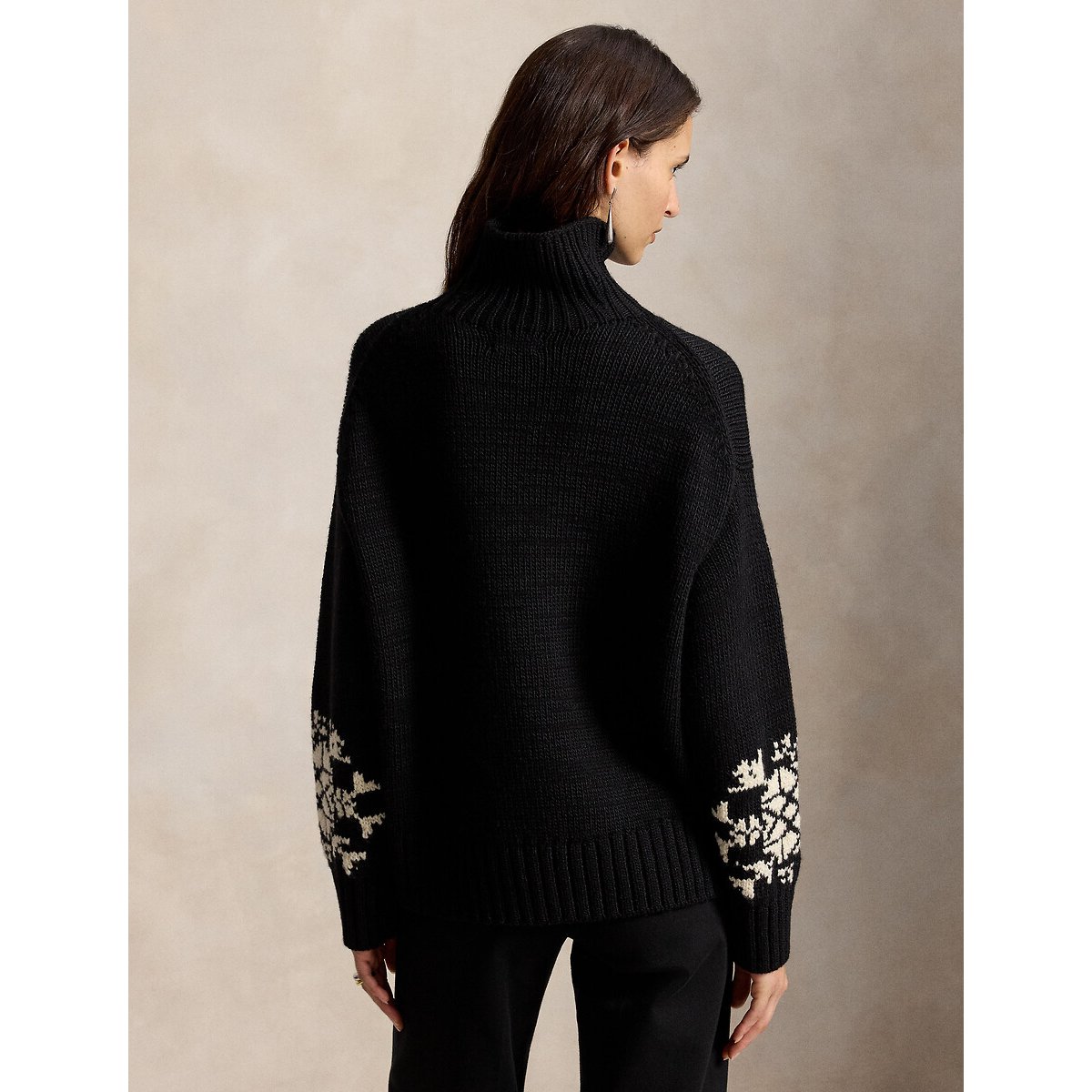 Pull col montant avec étoile des neiges noir/crème, POLO RALPH LAUREN