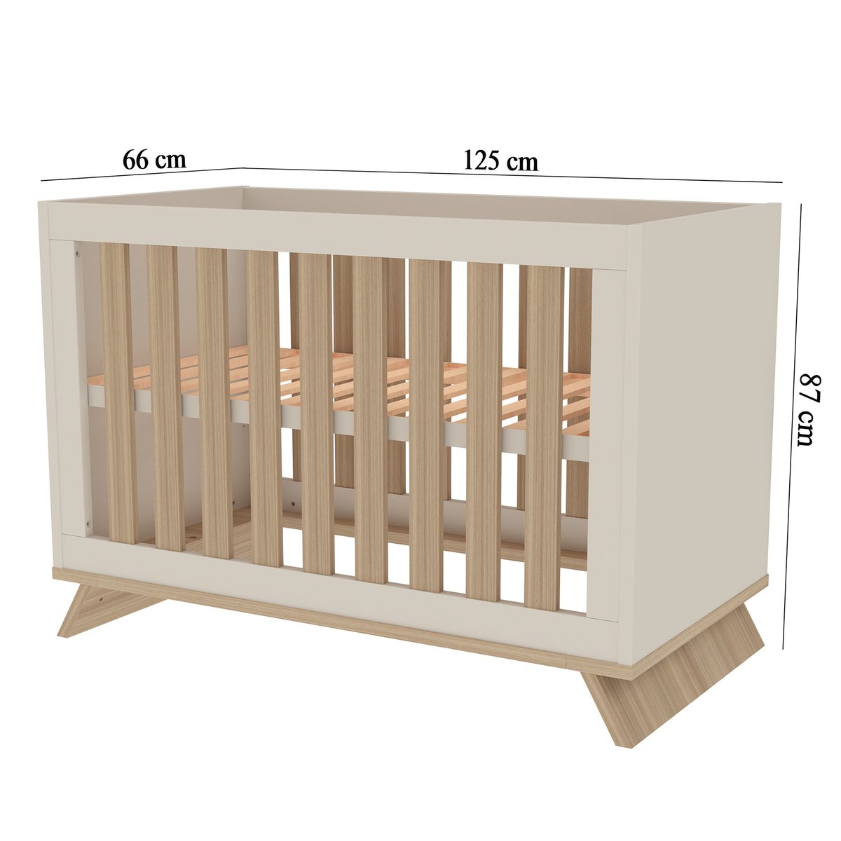 Lit Evolutif 60x120cm - SIENNA - Blanc crème, PREMIERS MOMENTS