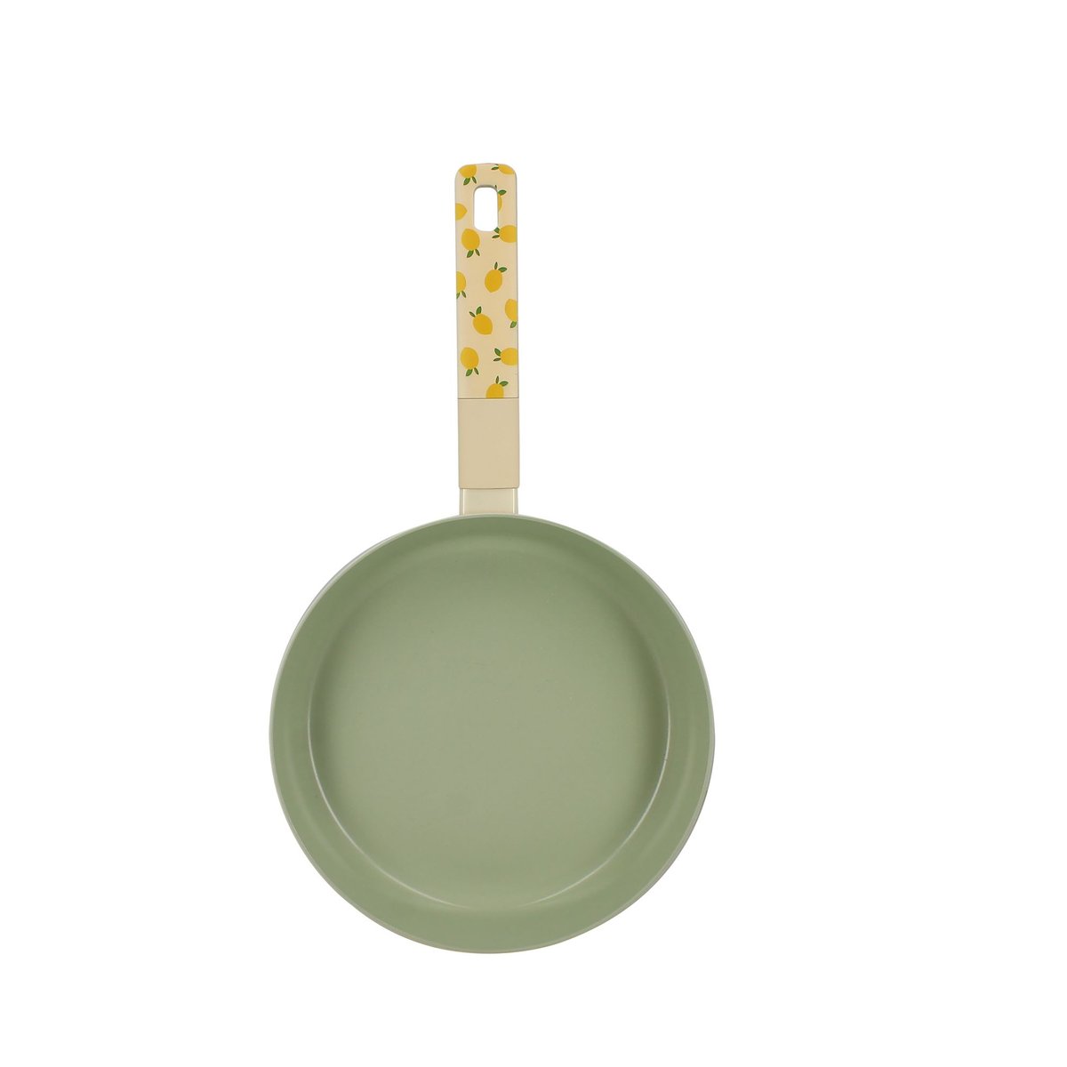 Poêle 24cm en aluminium, CITRON beige-vert, MENASTYL