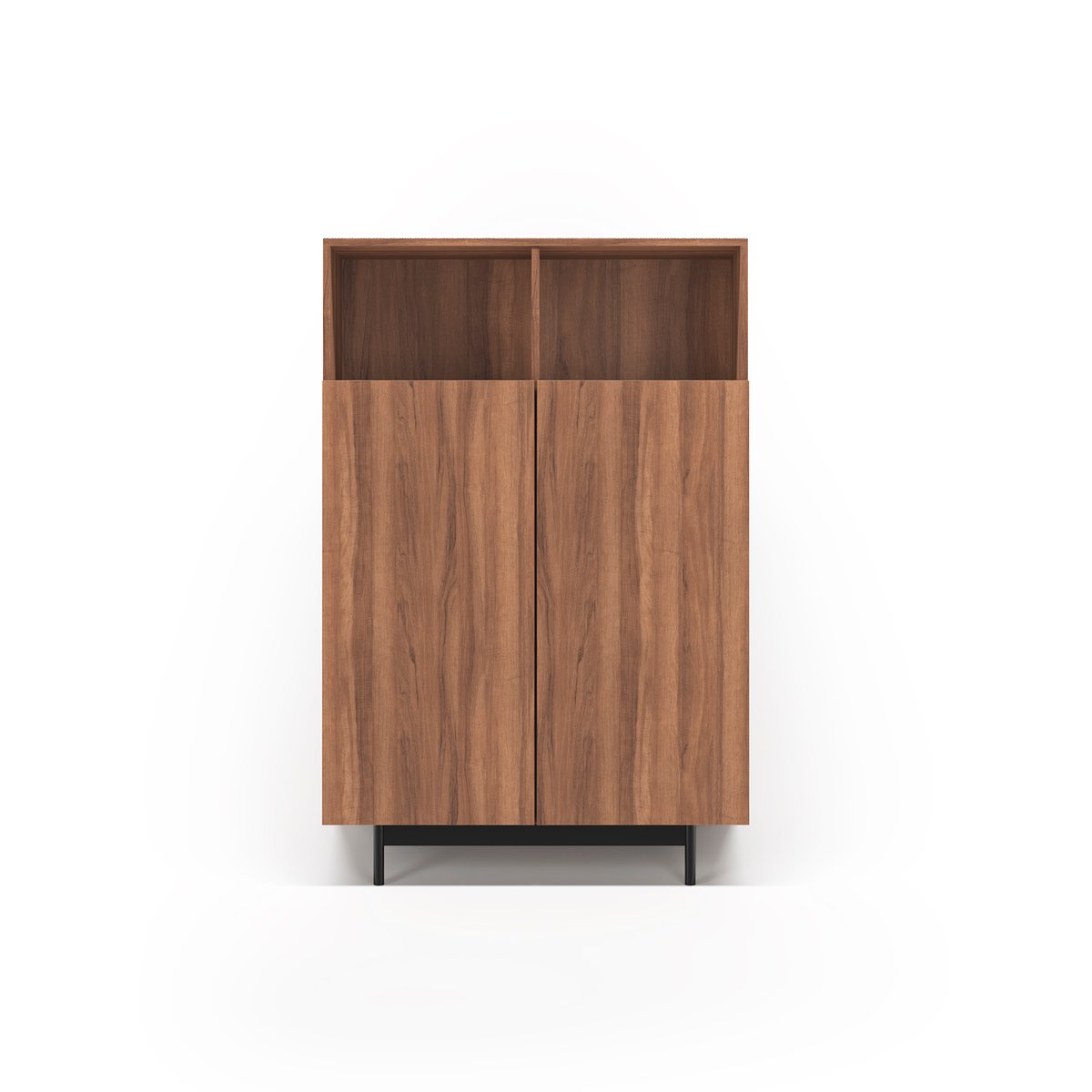 Buffet L placard 2 portes, PRINTED noyer, HERDASA