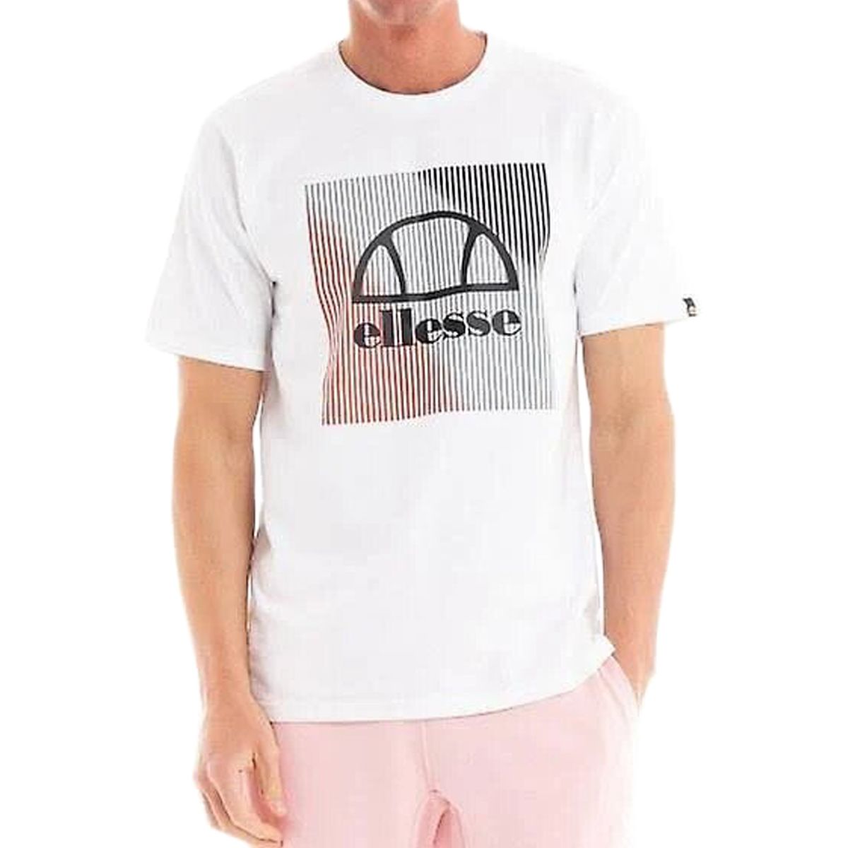 Tee Shirt Flecta blanc/noir/rouge, ELLESSE