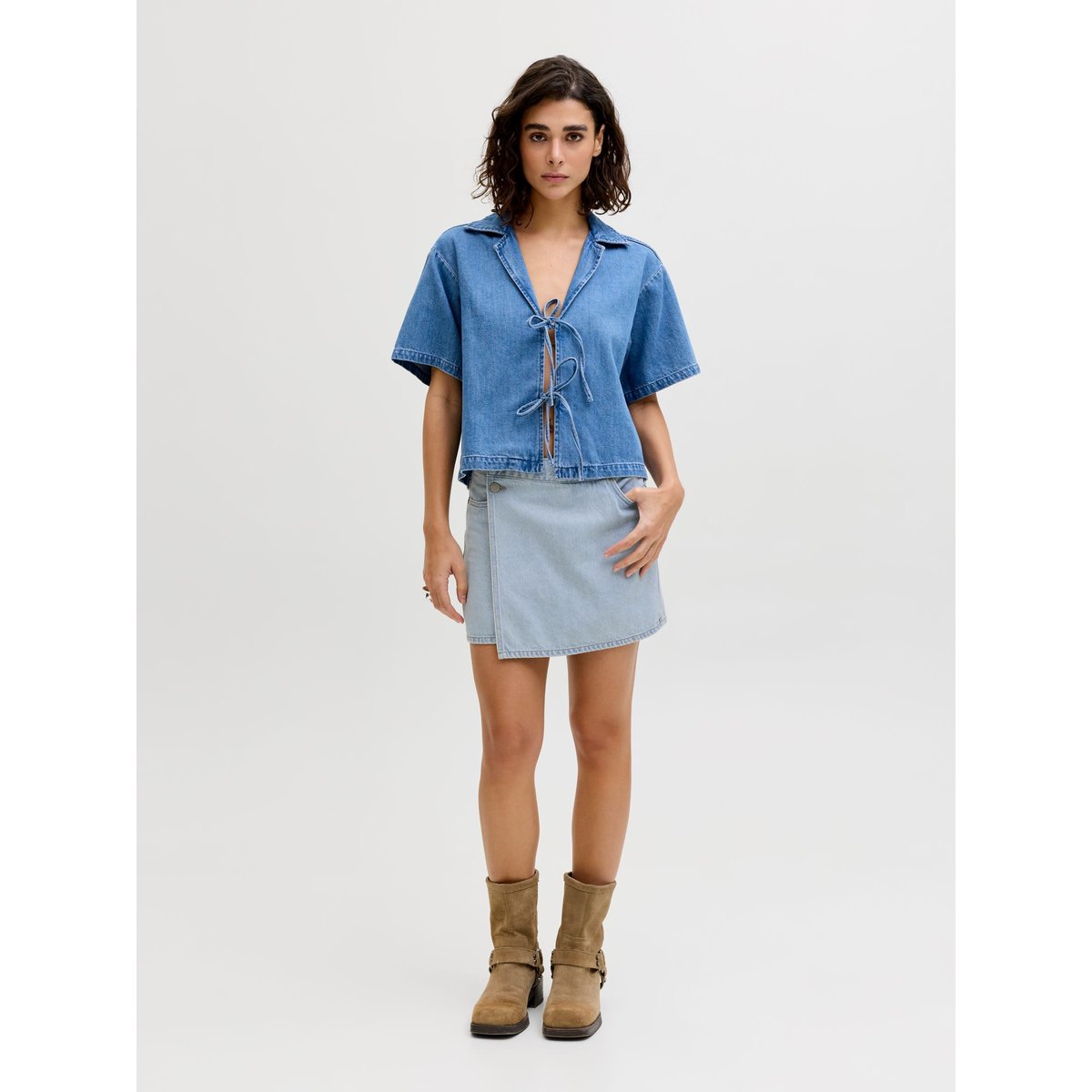 Jupe-Short light blue denim, JJXX