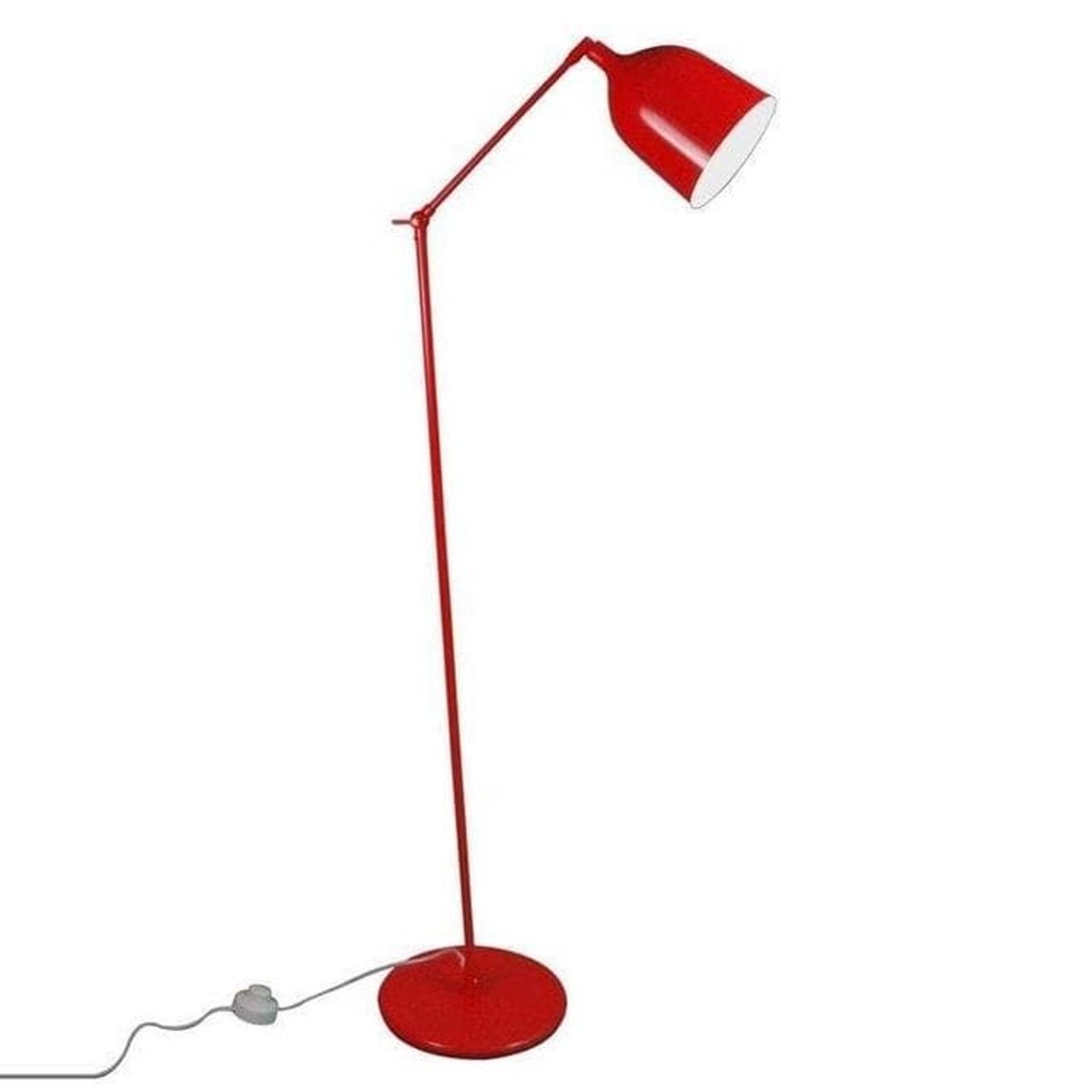 Lampadaire design en métal industriel, MEKANO LS rouge, ALUMINOR