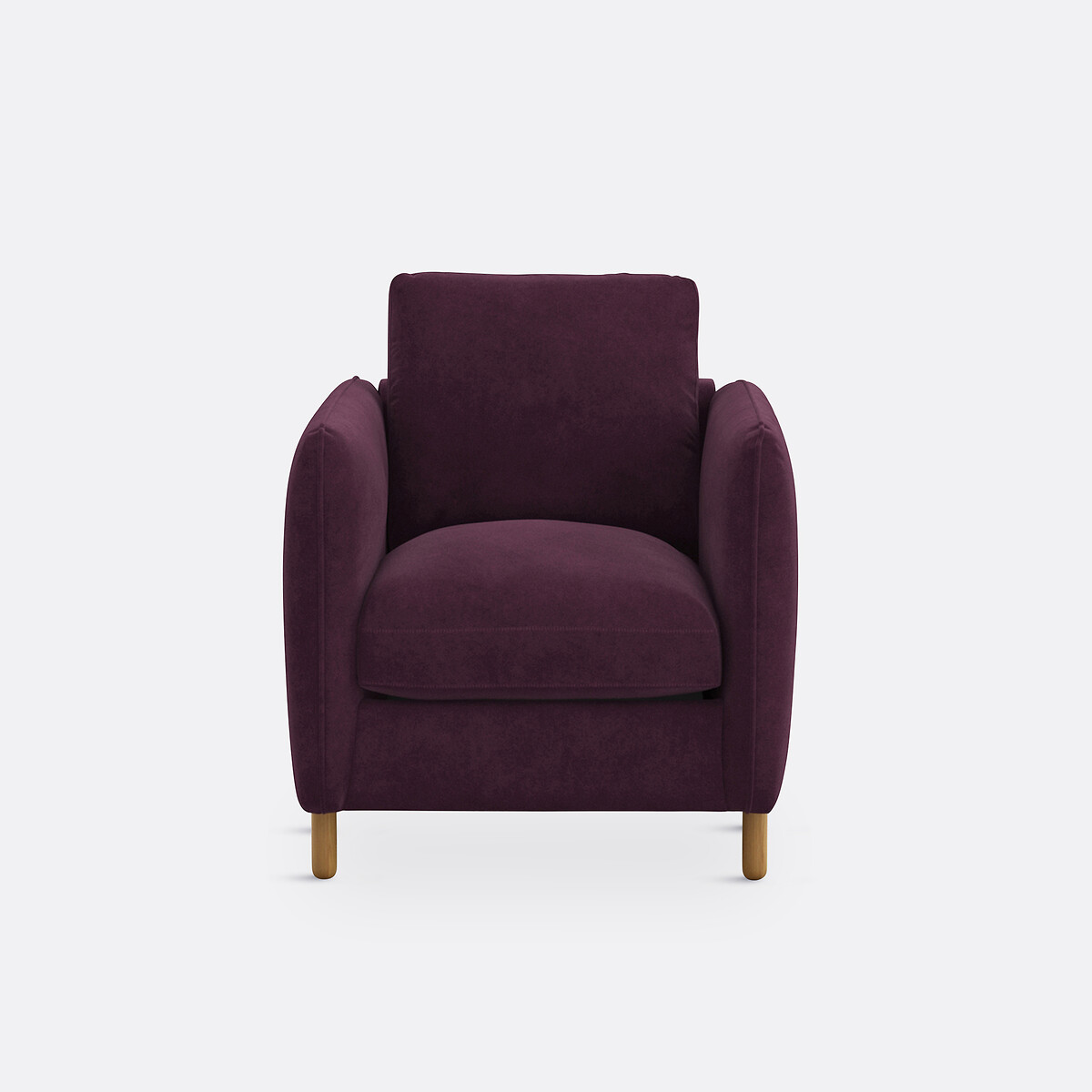 Fauteuil velours, Lomeo prune, LA REDOUTE INTERIEURS