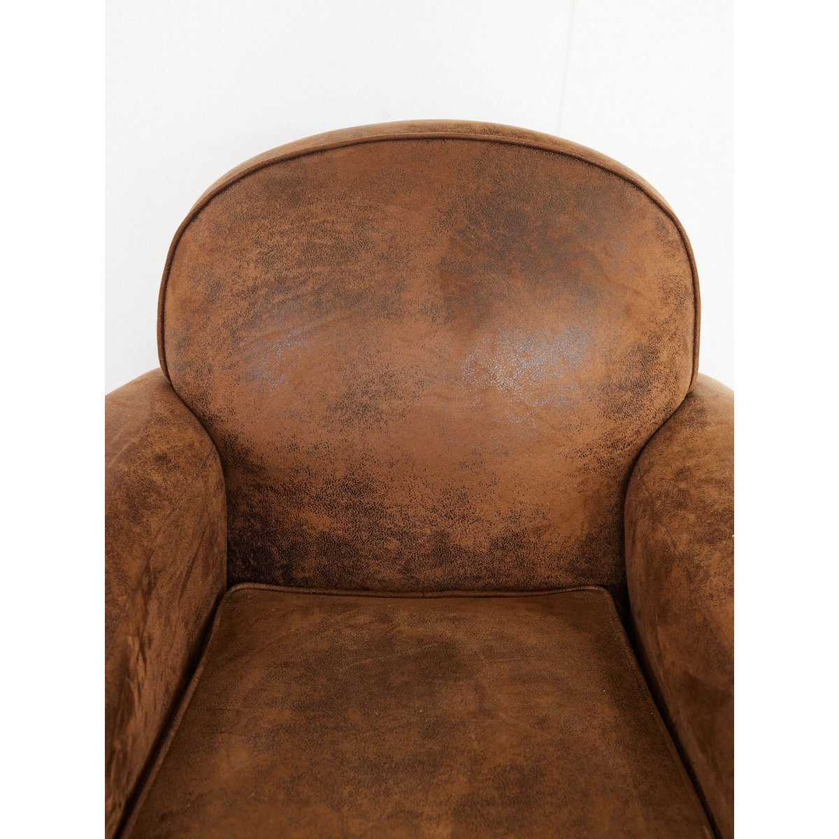 Fauteuil club en simili cuir Ernest N°1648 - Bon état marron, DEBONGOUT