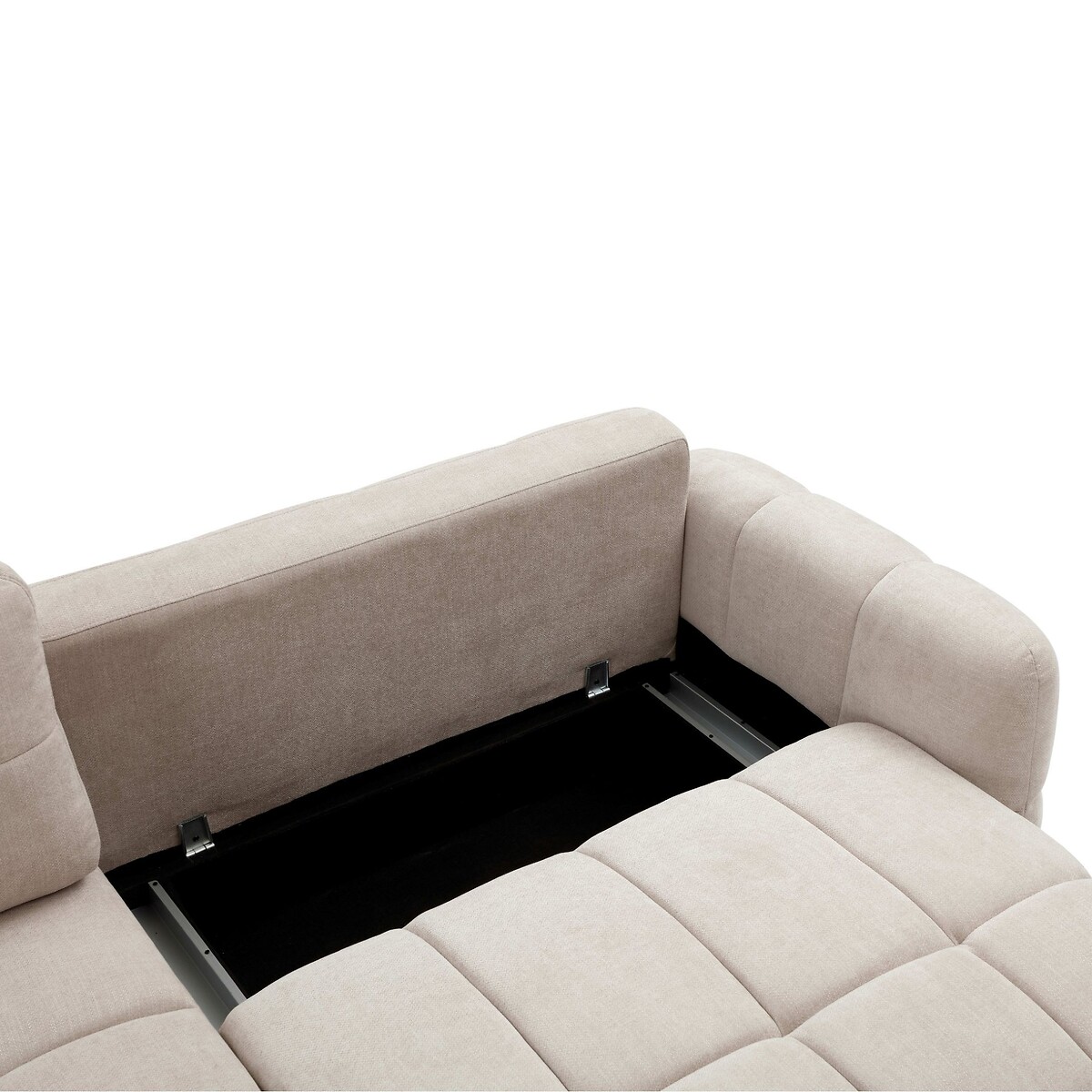 Maren Chenille Quilted Corner Sofabed light taupe, ÉDITÉ