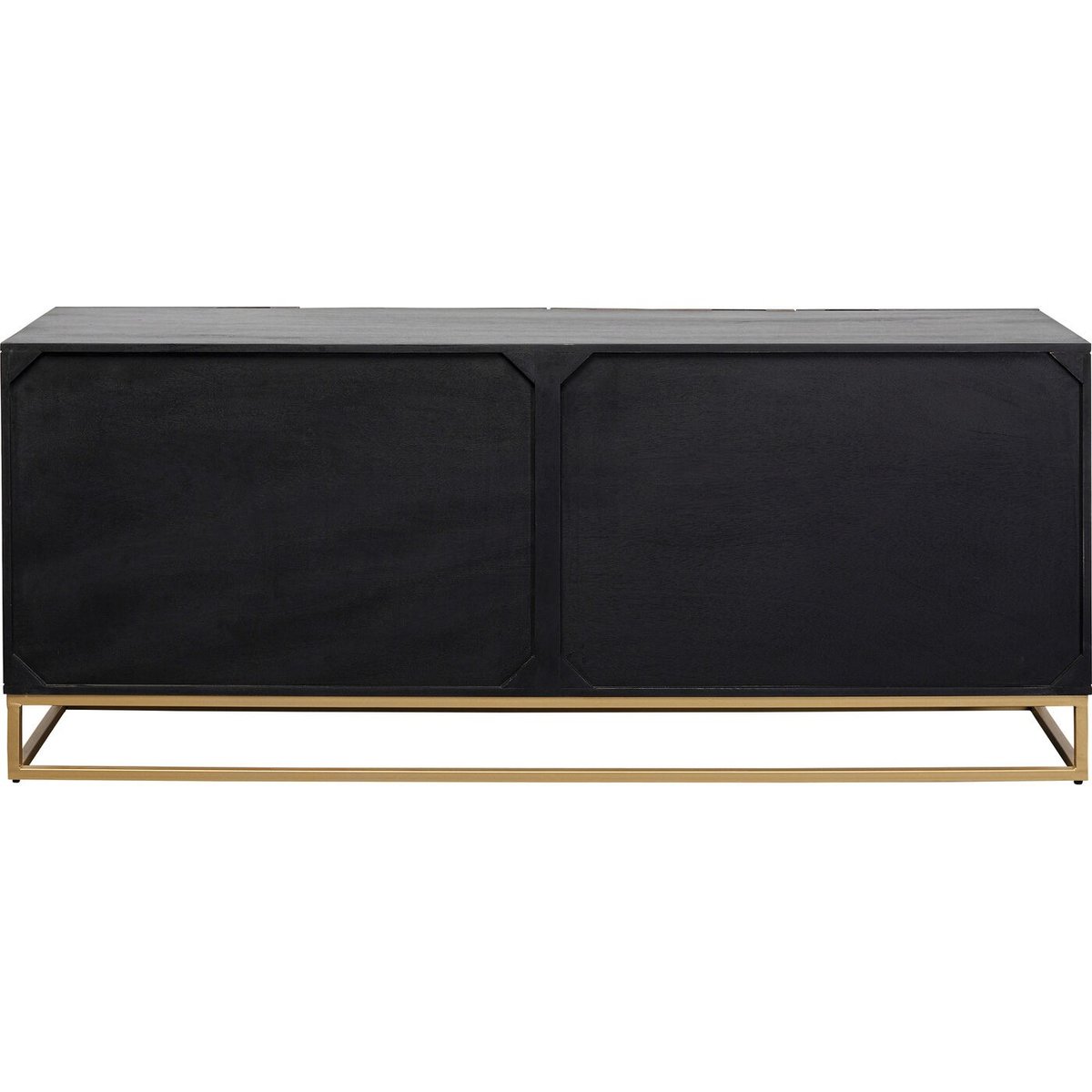 Buffet 4 portes en manguier sculpté, MADEIRA noir, KARE DESIGN