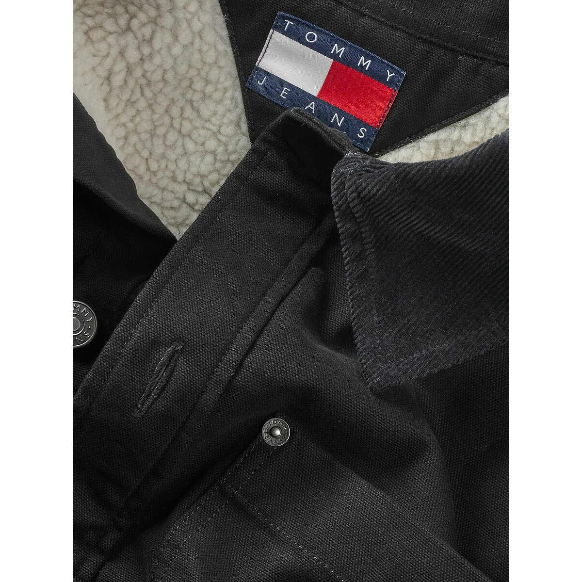 Surchemise col velours noir, TOMMY JEANS