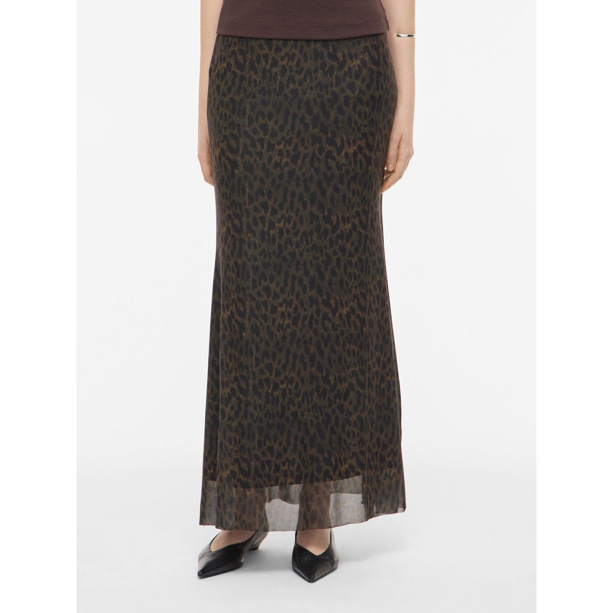 Jupe Longue marron - dull gold1, ROUGE EDIT