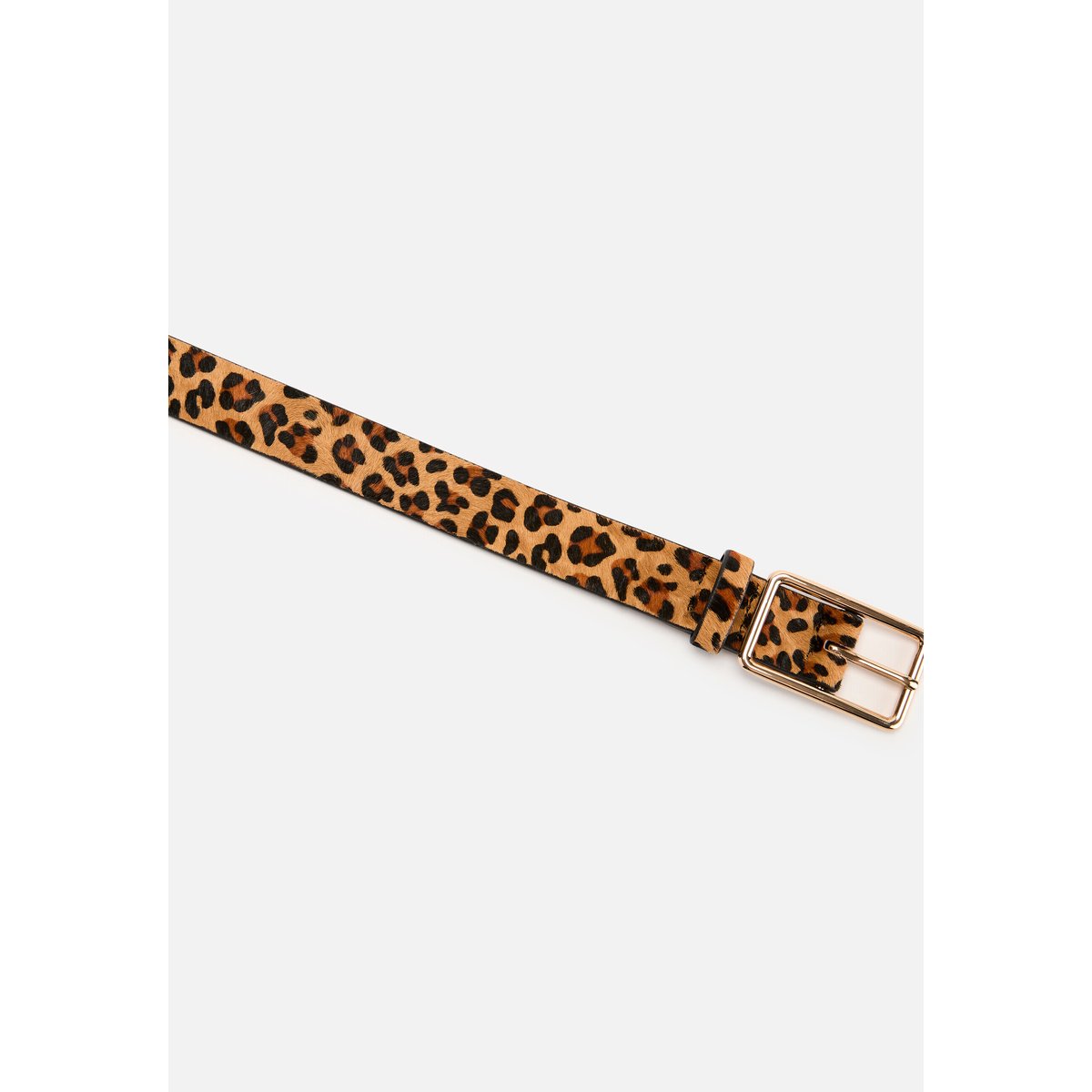 Ceinture cuir vachette marron animalier, DAMART