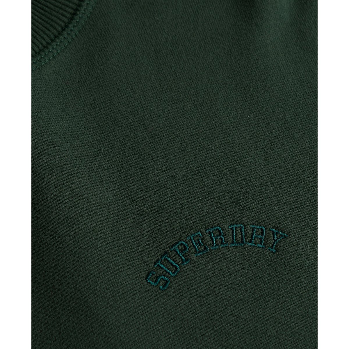 Sweatshirt Essential Logo Ras du Cou vert émail, SUPERDRY