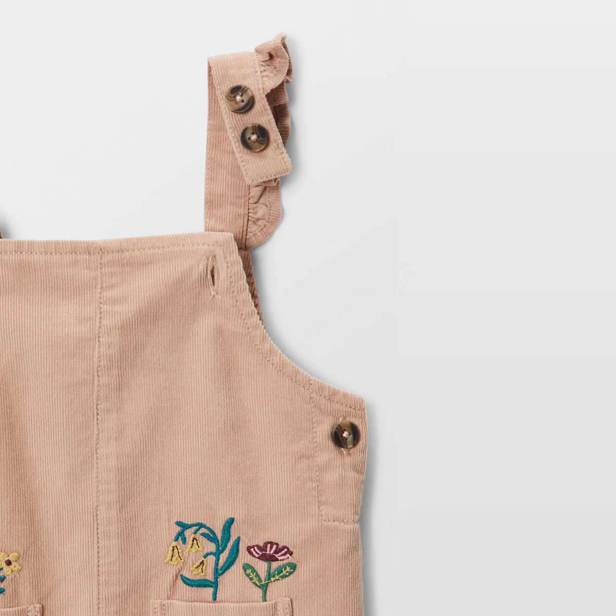 Salopette babycord brod babyblush, BOUT'CHOU