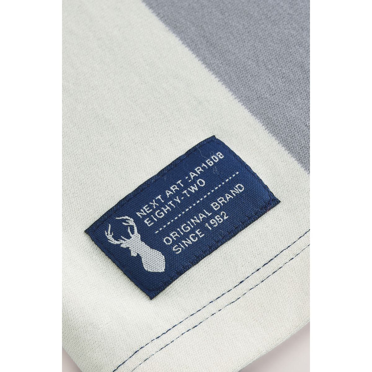 T-shirt manches courtes rayé bleu marine/anthracite, NEXT