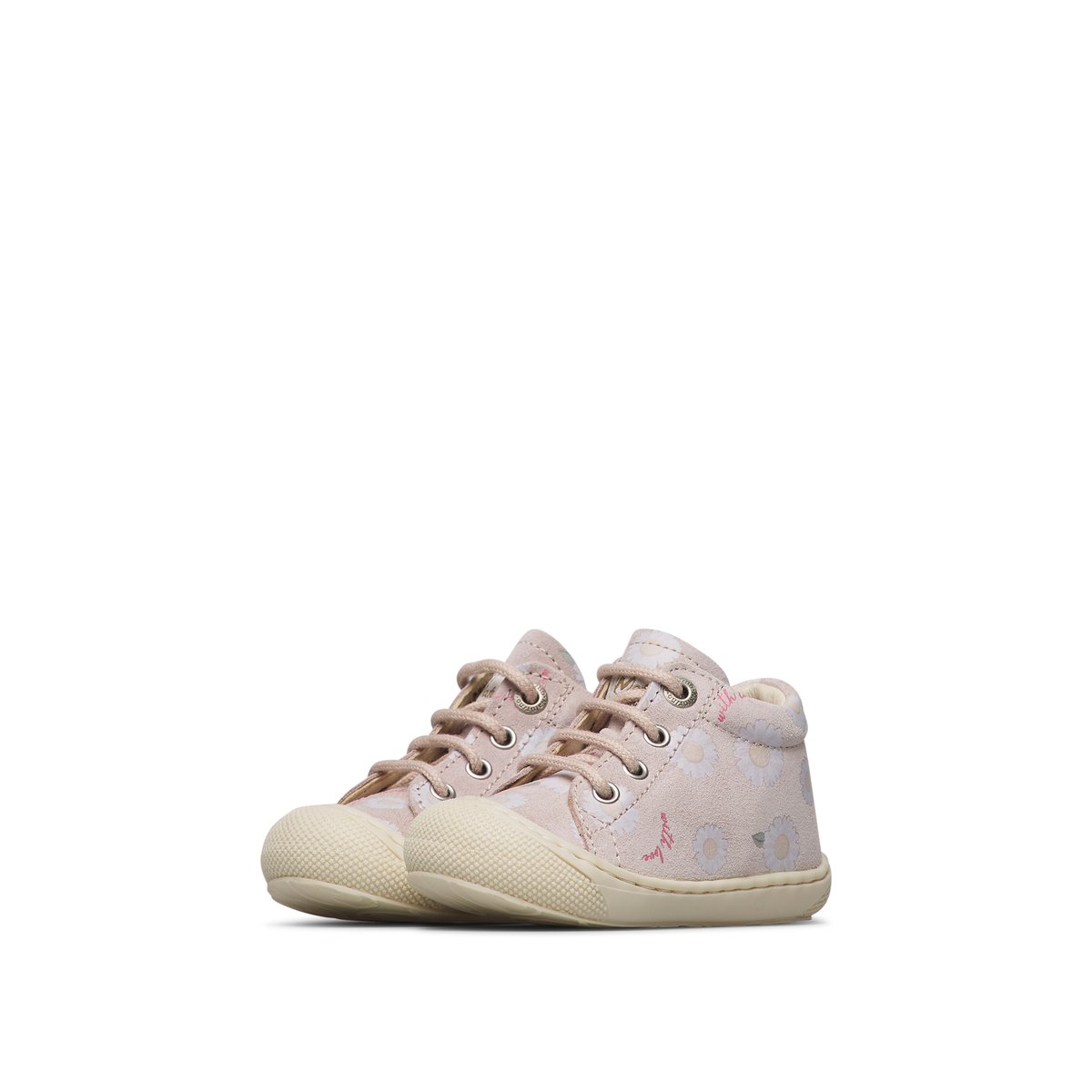 Chaussures premiers pas en suède COCOON rose poudré-, NATURINO