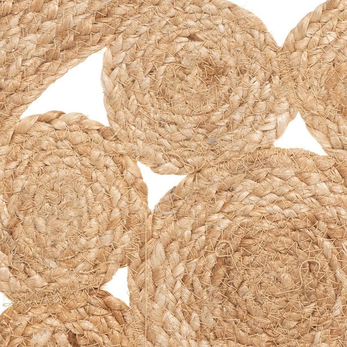 Set de table en jute ajourée D38 beige, ATMOSPHERA