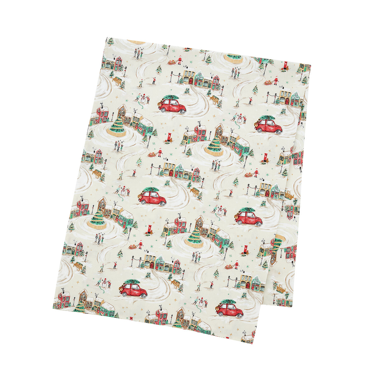 Christmas Town Cotton Table Cloth natural, CATHERINE LANSFIELD