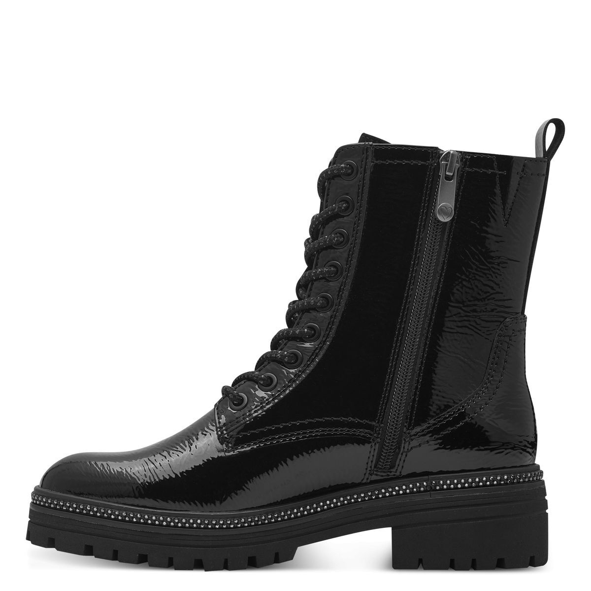 Bottine talon bloc noir laque, MARCO TOZZI