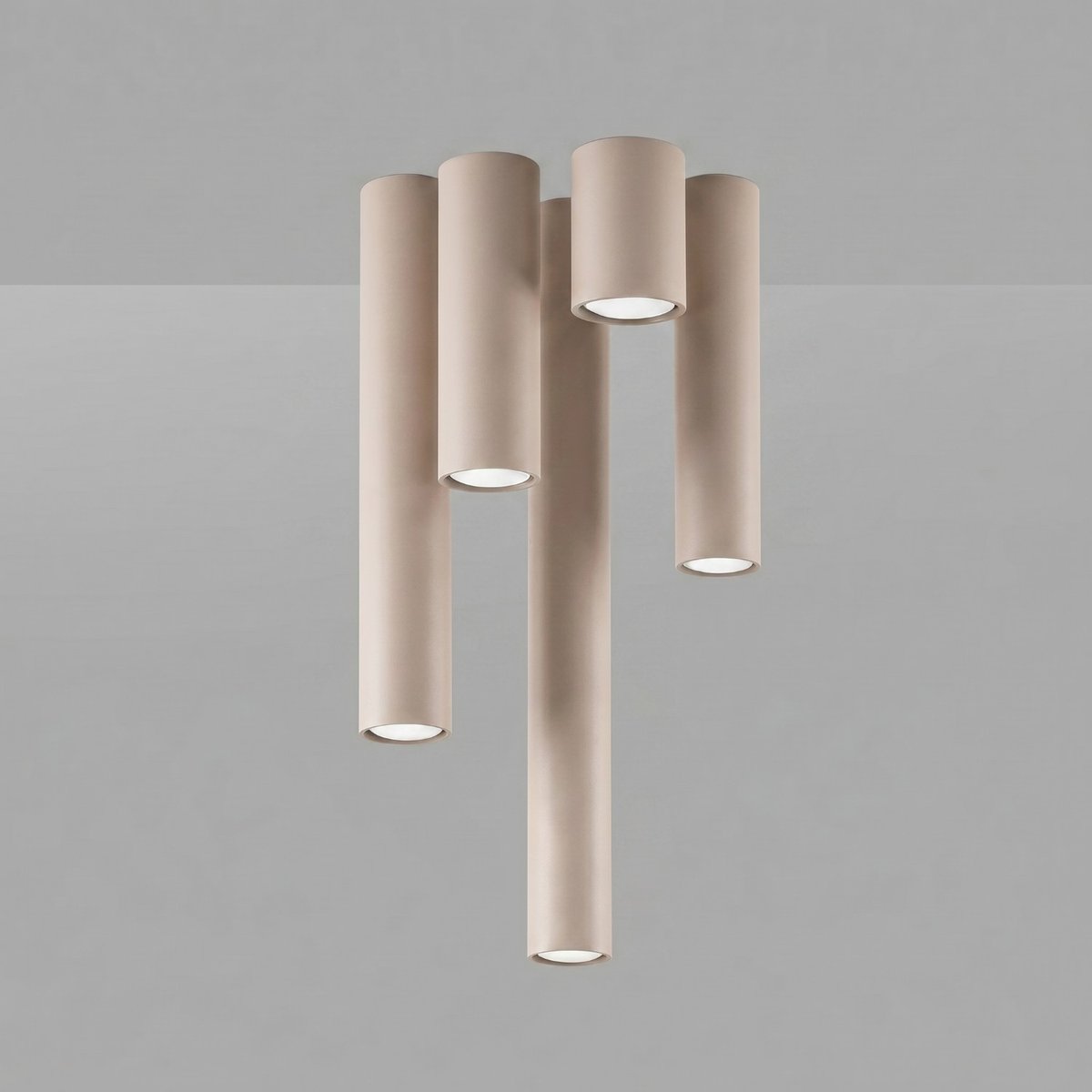 Plafonnier Acier Taupe GU10 1 Lagos taupe, EDEN