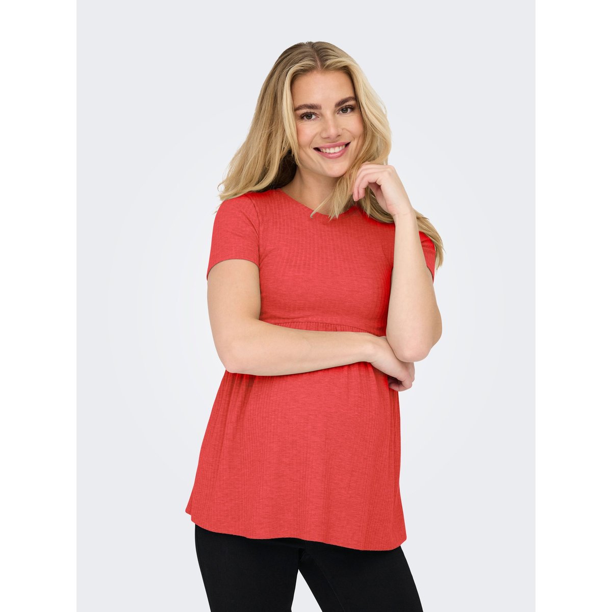 Top Peplum flame scarlet, ONLY
