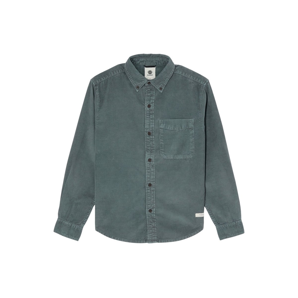 Chemise manches longues en velours côtelé BUTTON DOWN REGULAR gris dark slate, ELEMENT
